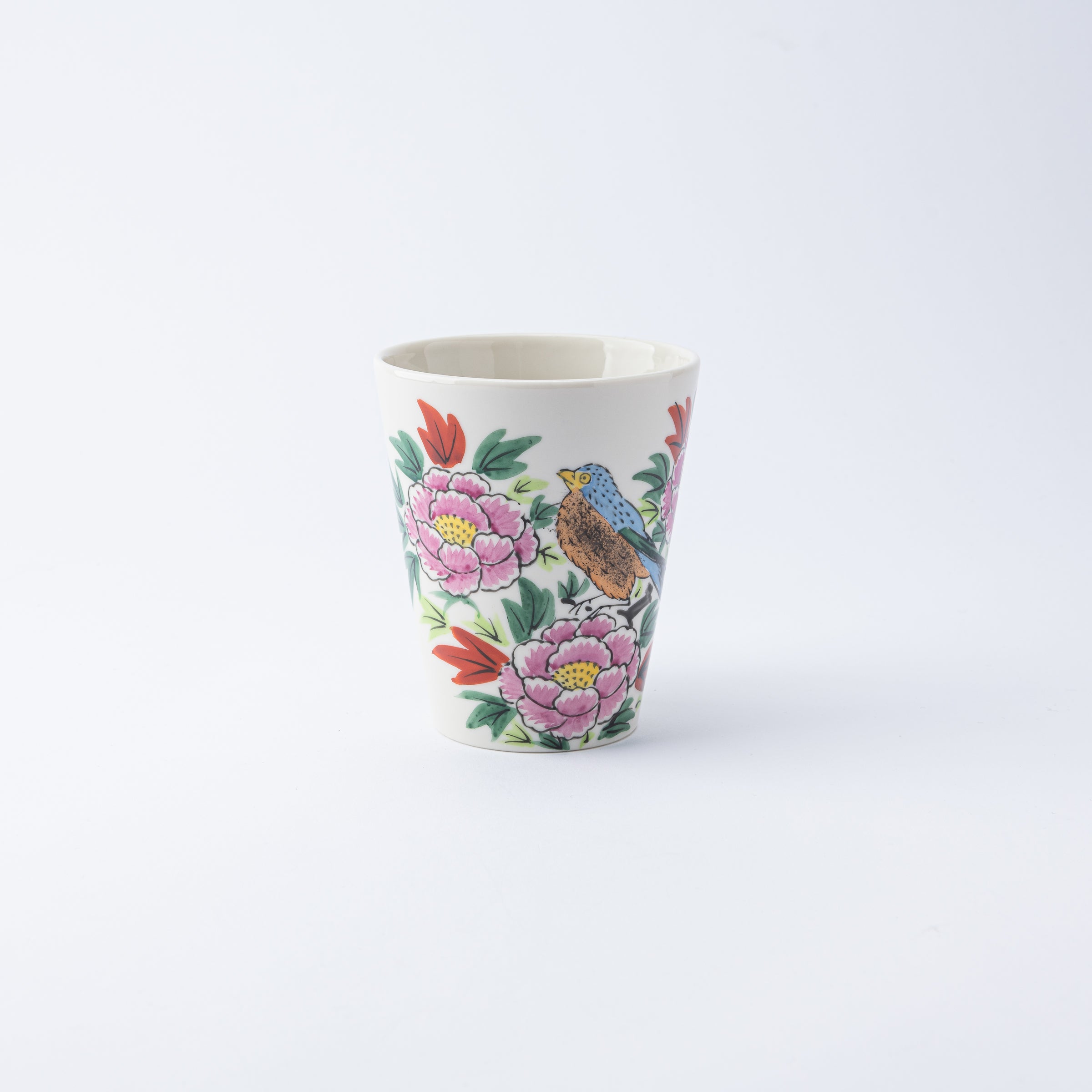 ビッグマグカップ 花に鳥 - JAPAN KUTANI SHOP