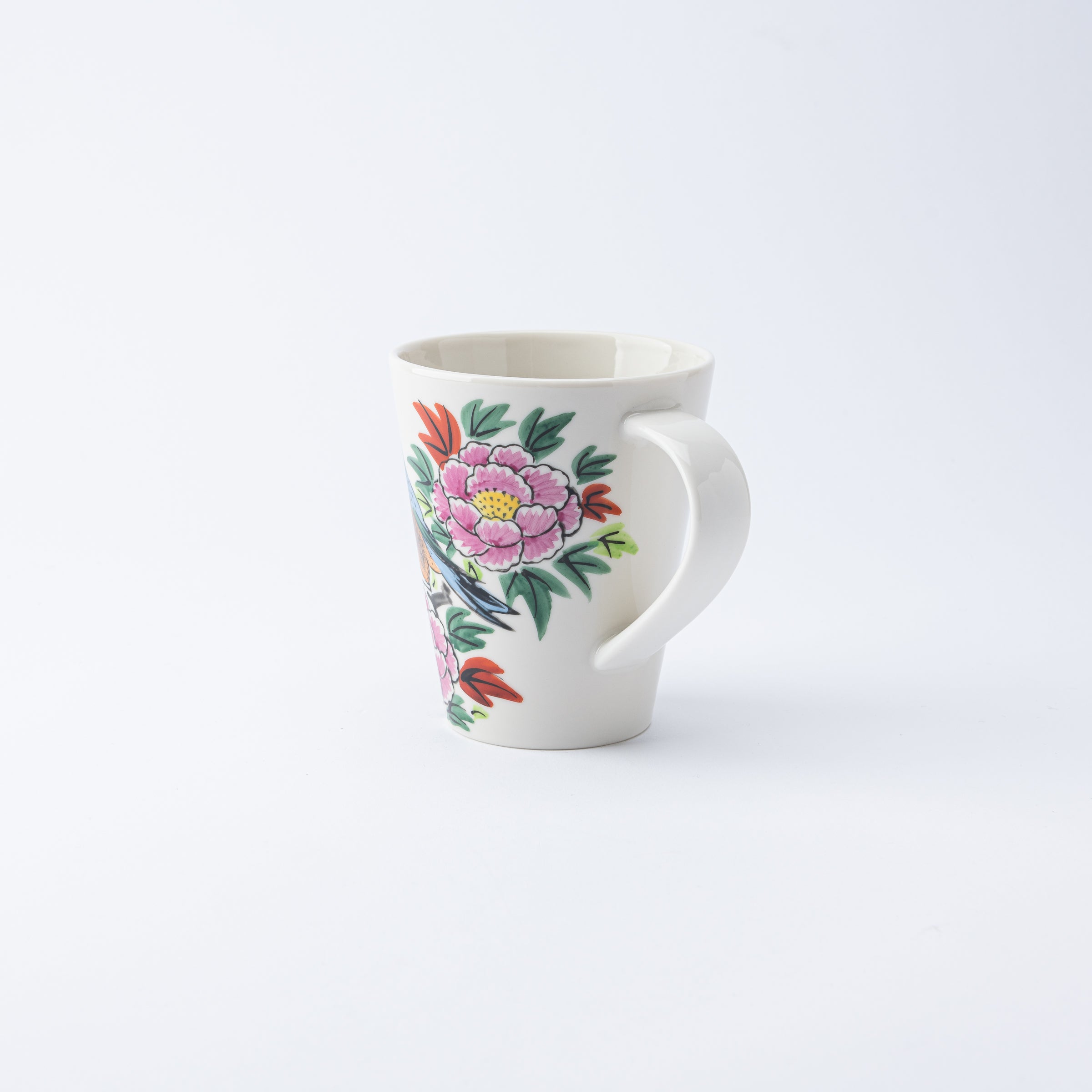 ビッグマグカップ 花に鳥 - JAPAN KUTANI SHOP