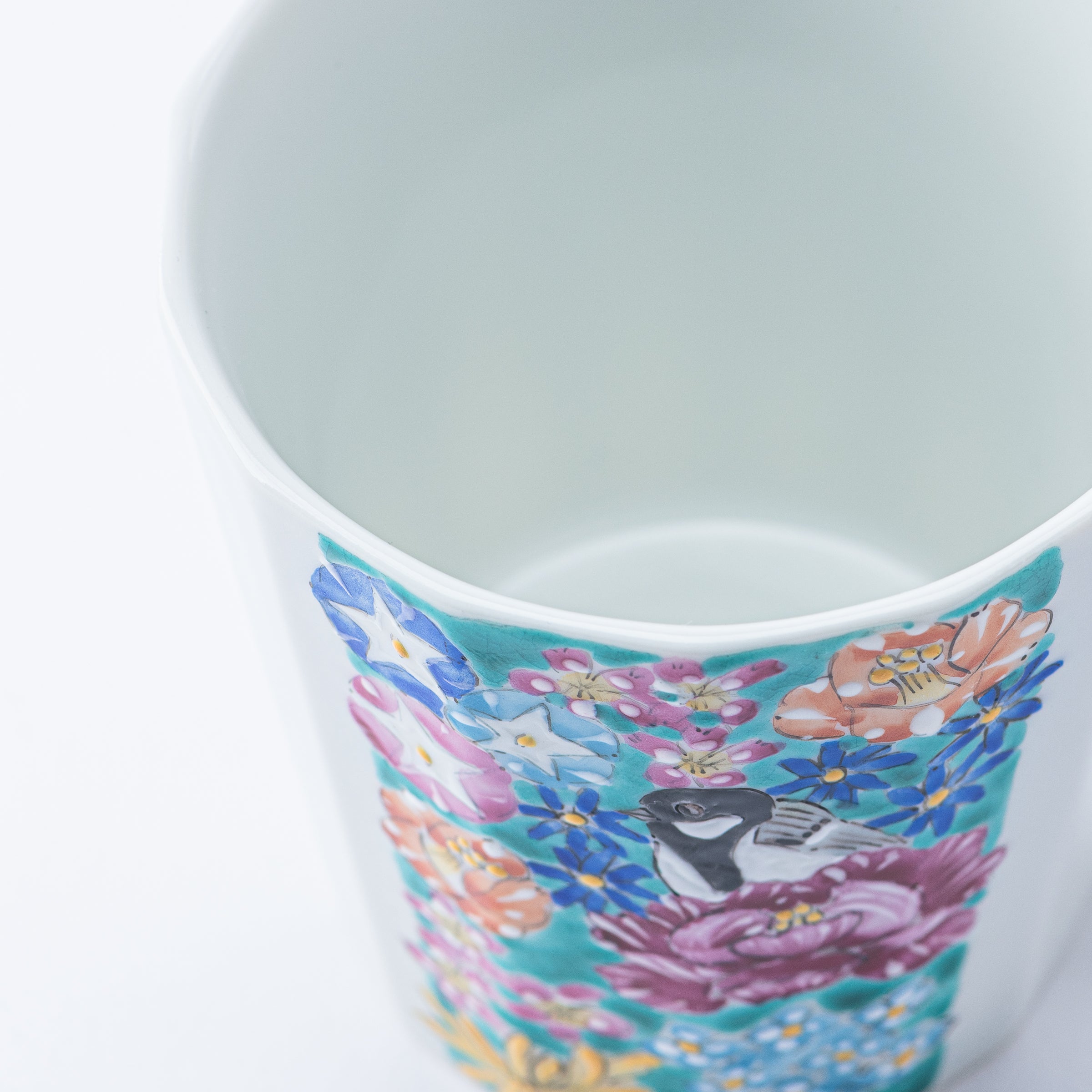 マグカップ 小鳥花詰 - JAPAN KUTANI SHOP