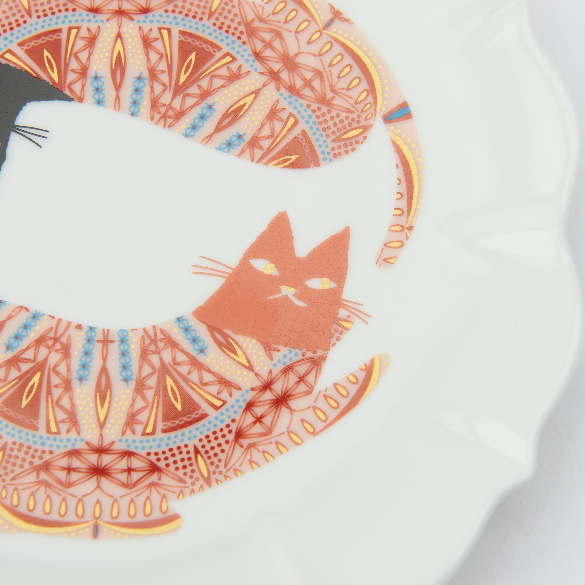 Red Motif Side Plate