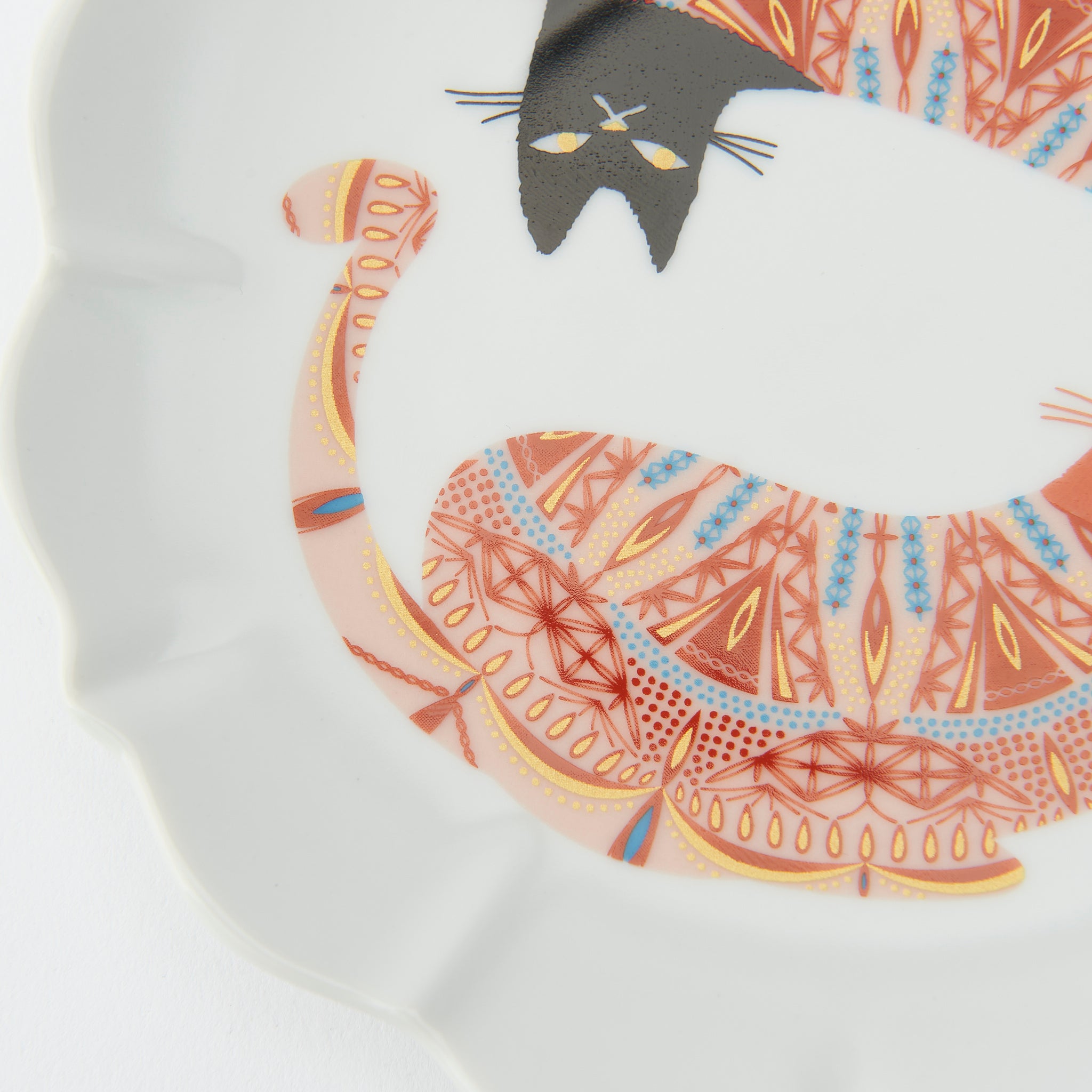 Red Motif Side Plate