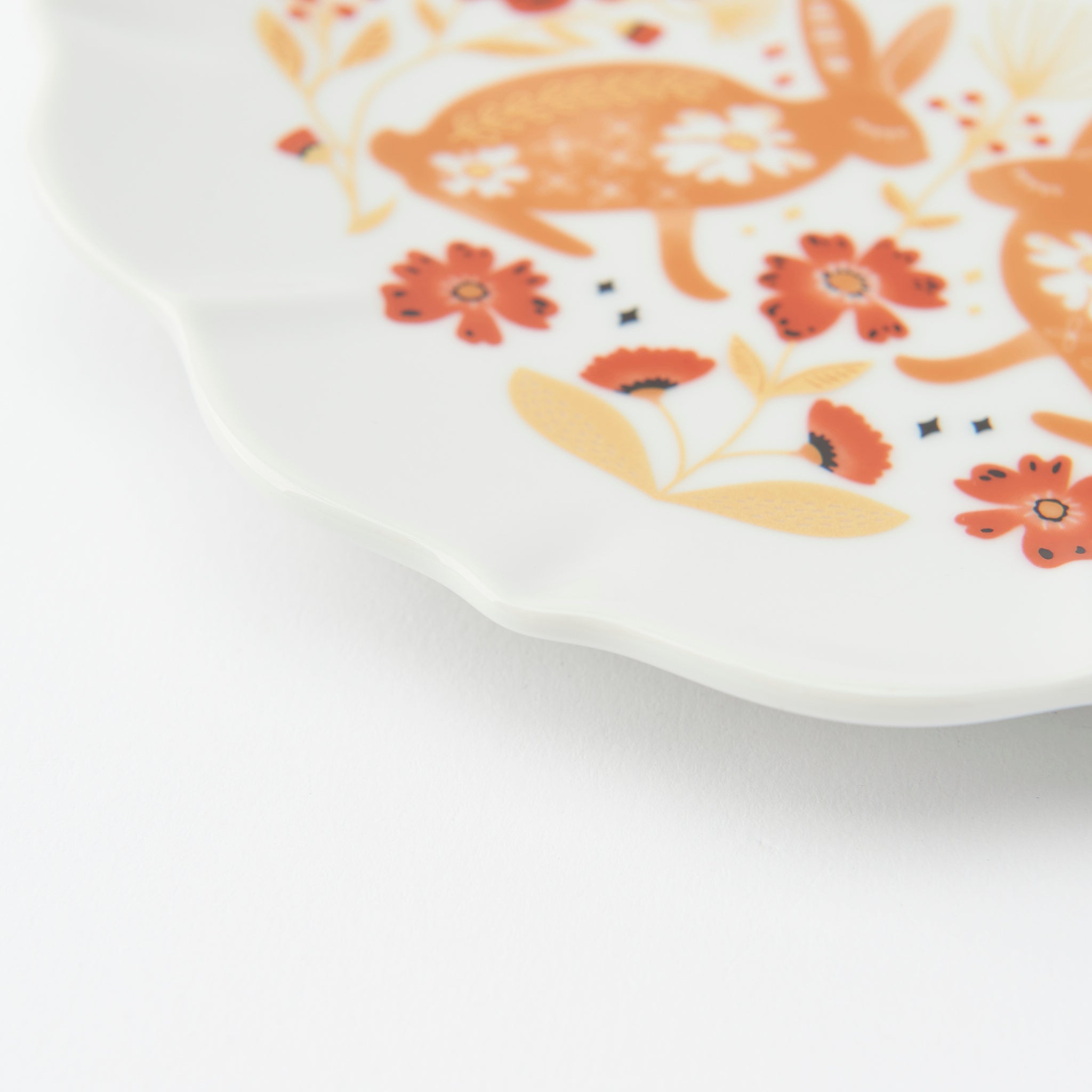 Red Motif Side Plate