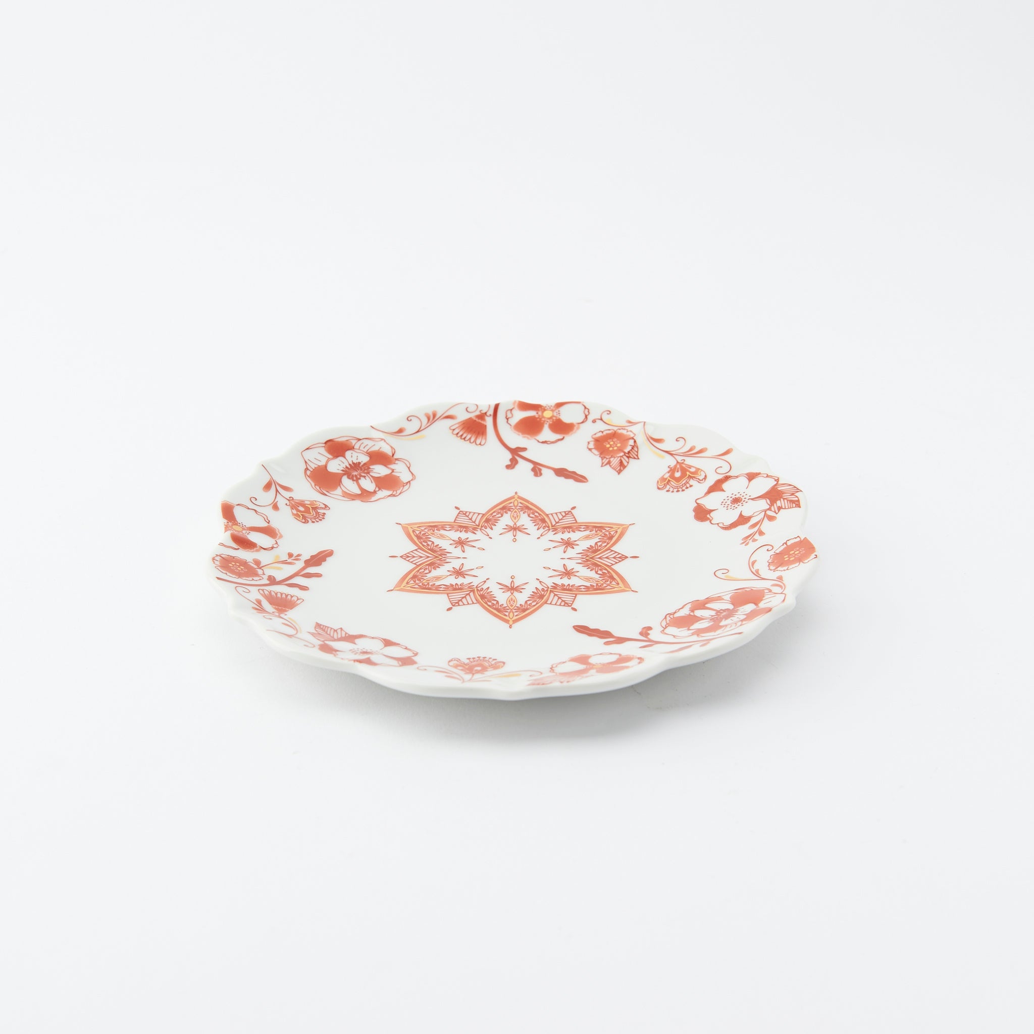 Red Motif Side Plate