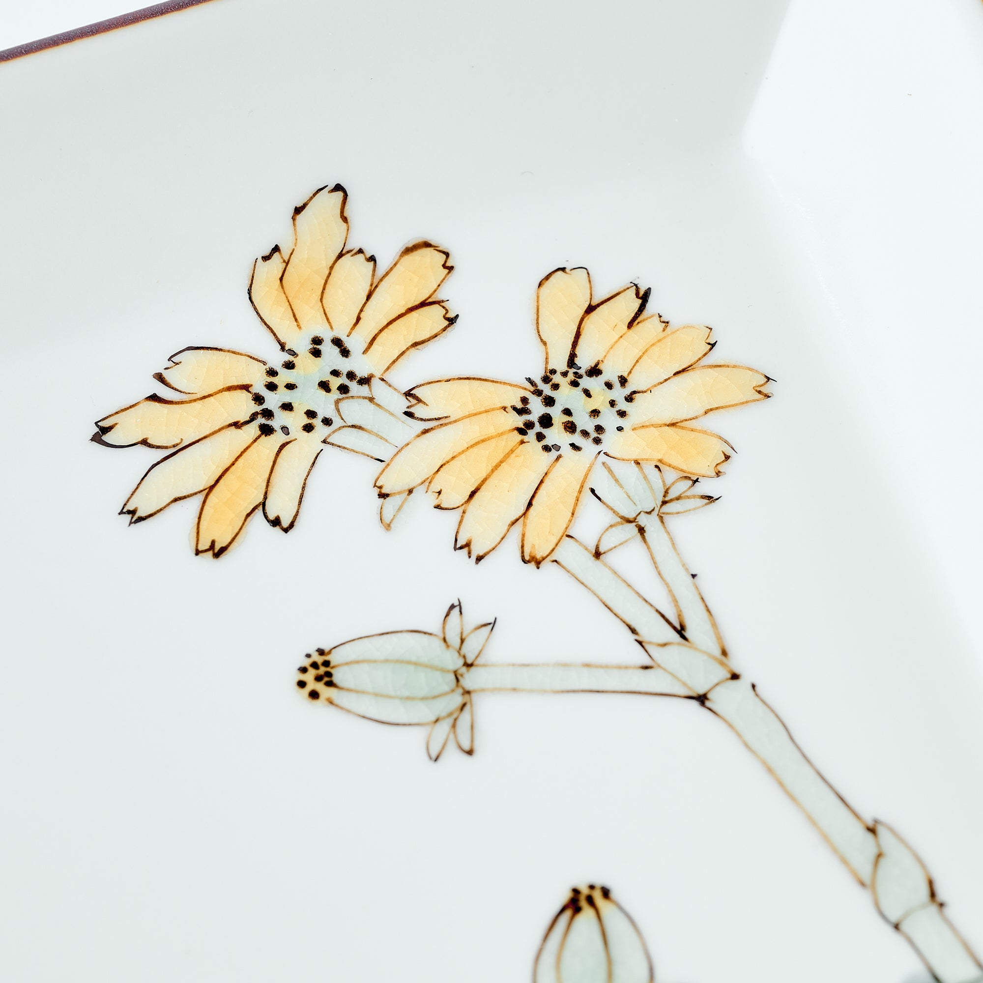 Bird and Botanicals Square Side Plate - JAPAN KUTANI SHOP