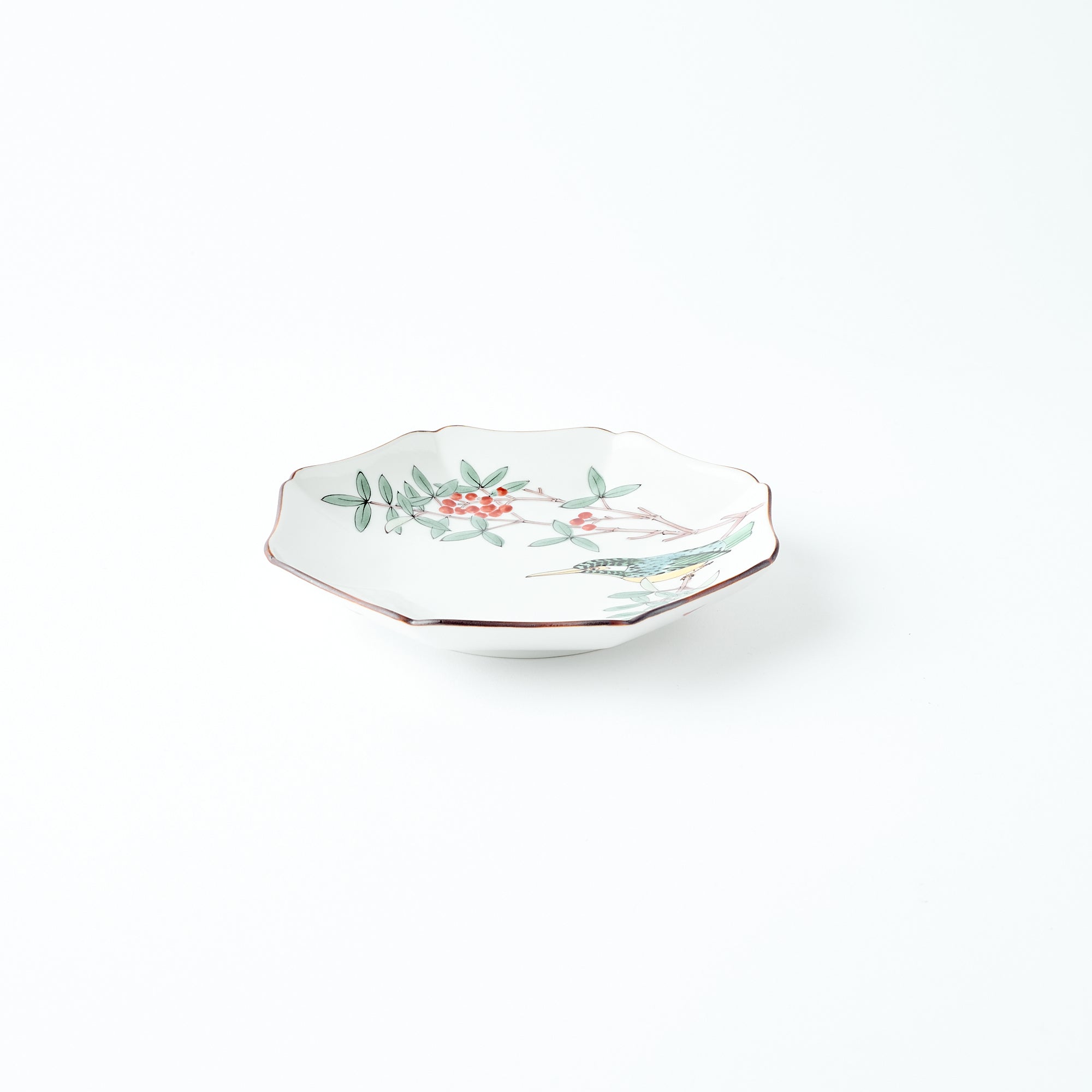 Bird and Botanicals Octagonal Side Plate - JAPAN KUTANI SHOP