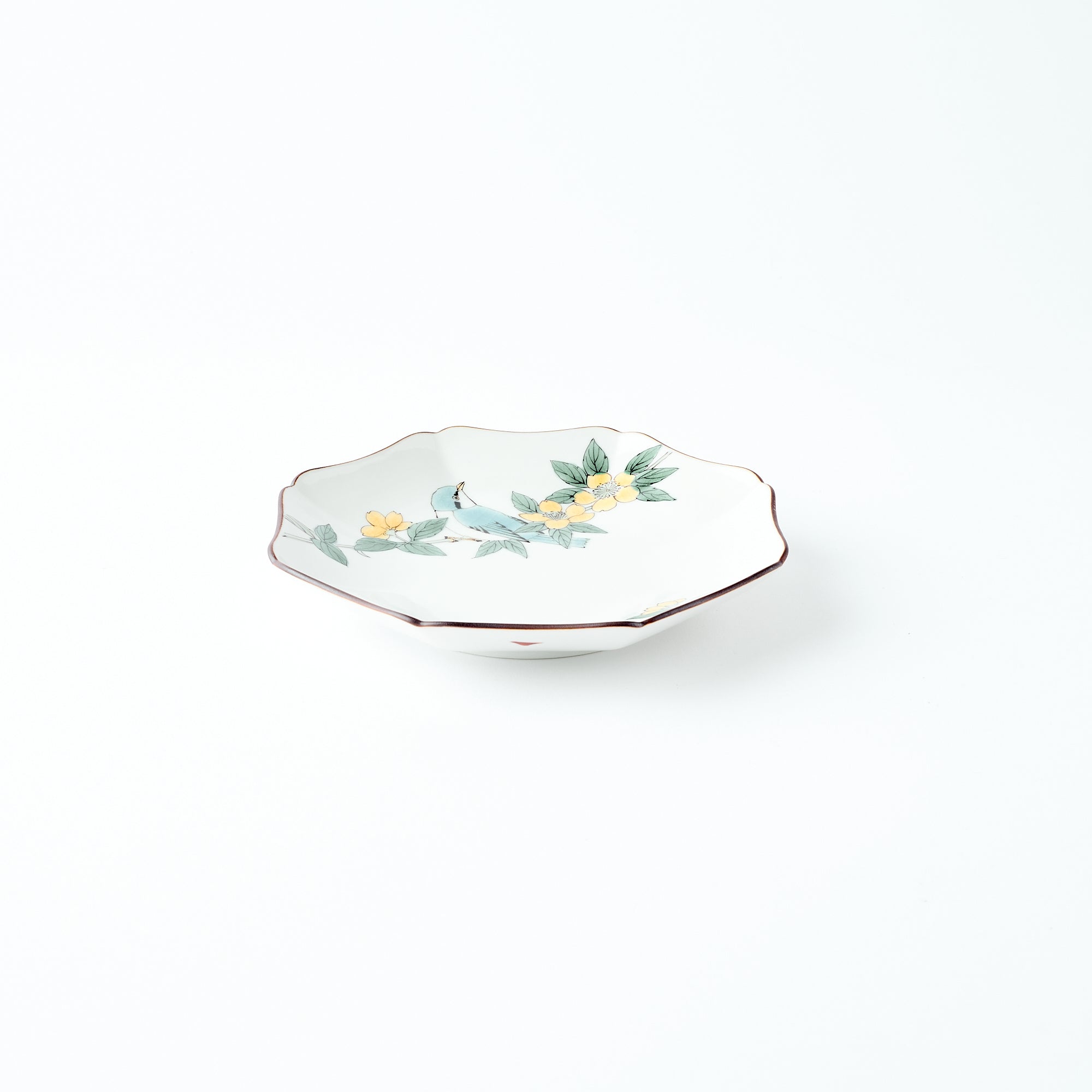 Bird and Botanicals Octagonal Side Plate - JAPAN KUTANI SHOP