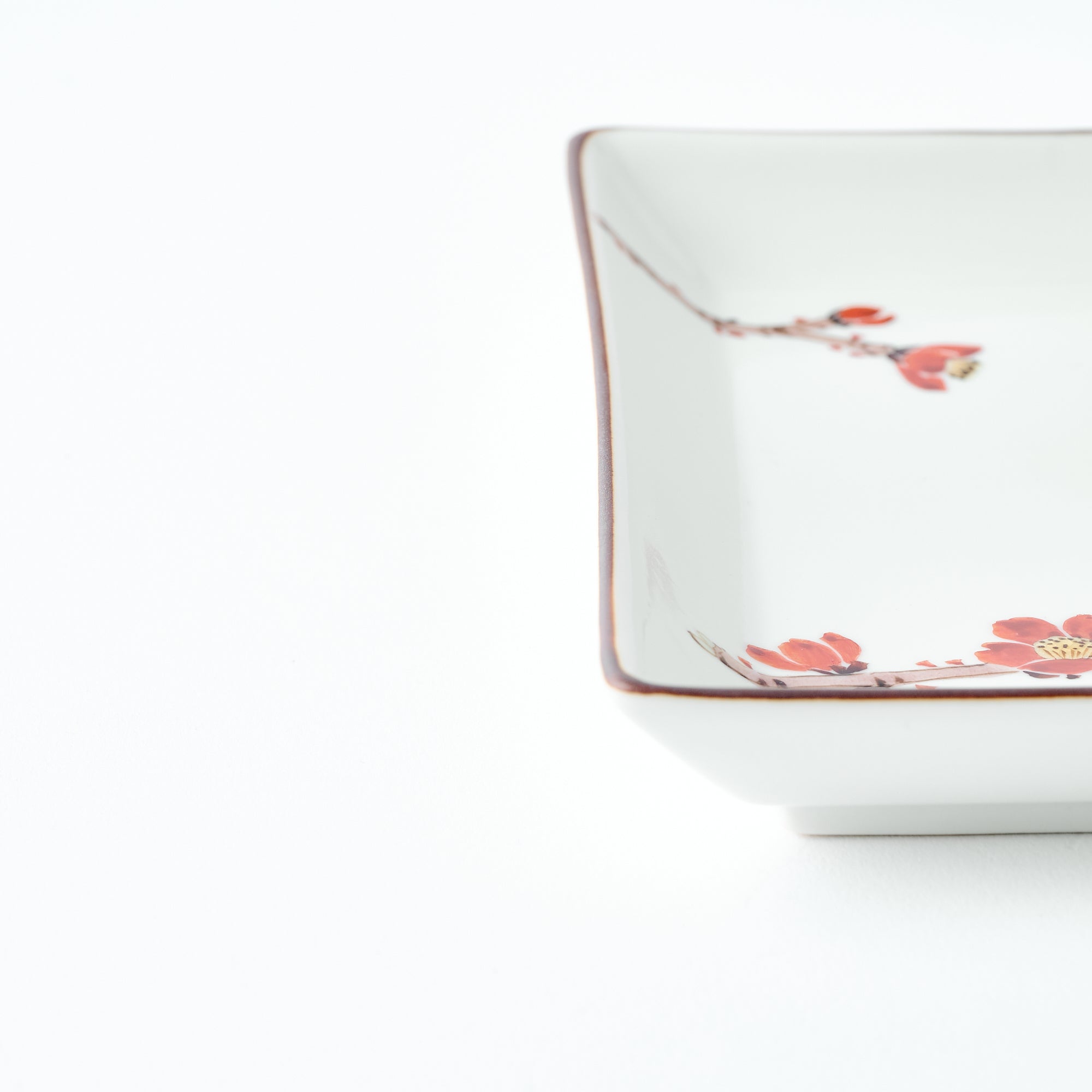 Bird and Botanicals Square Side Plate - JAPAN KUTANI SHOP