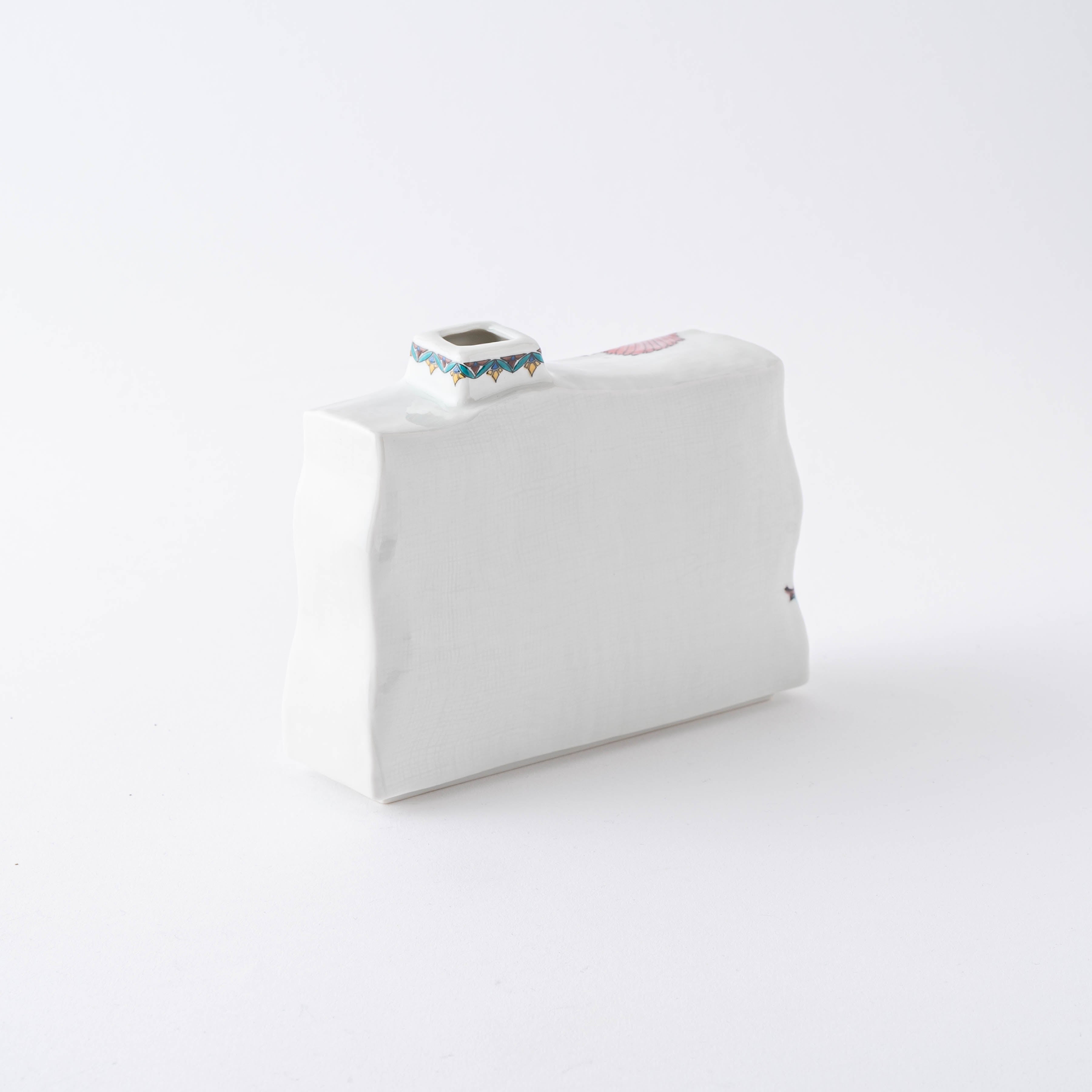 Camellia Rectangular Flower Vase - JAPAN KUTANI SHOP