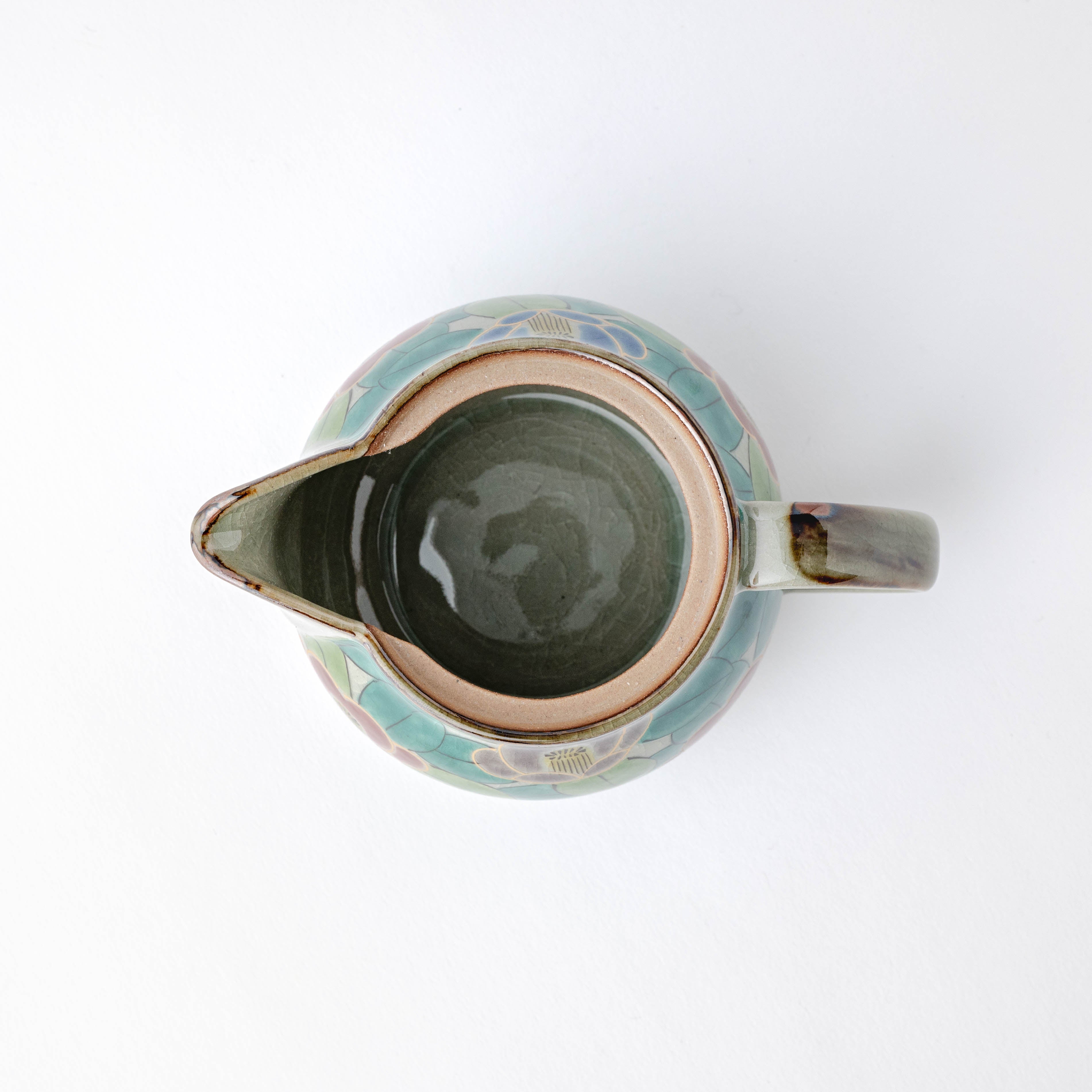 Colorful Sasanqua Japanese Teapot