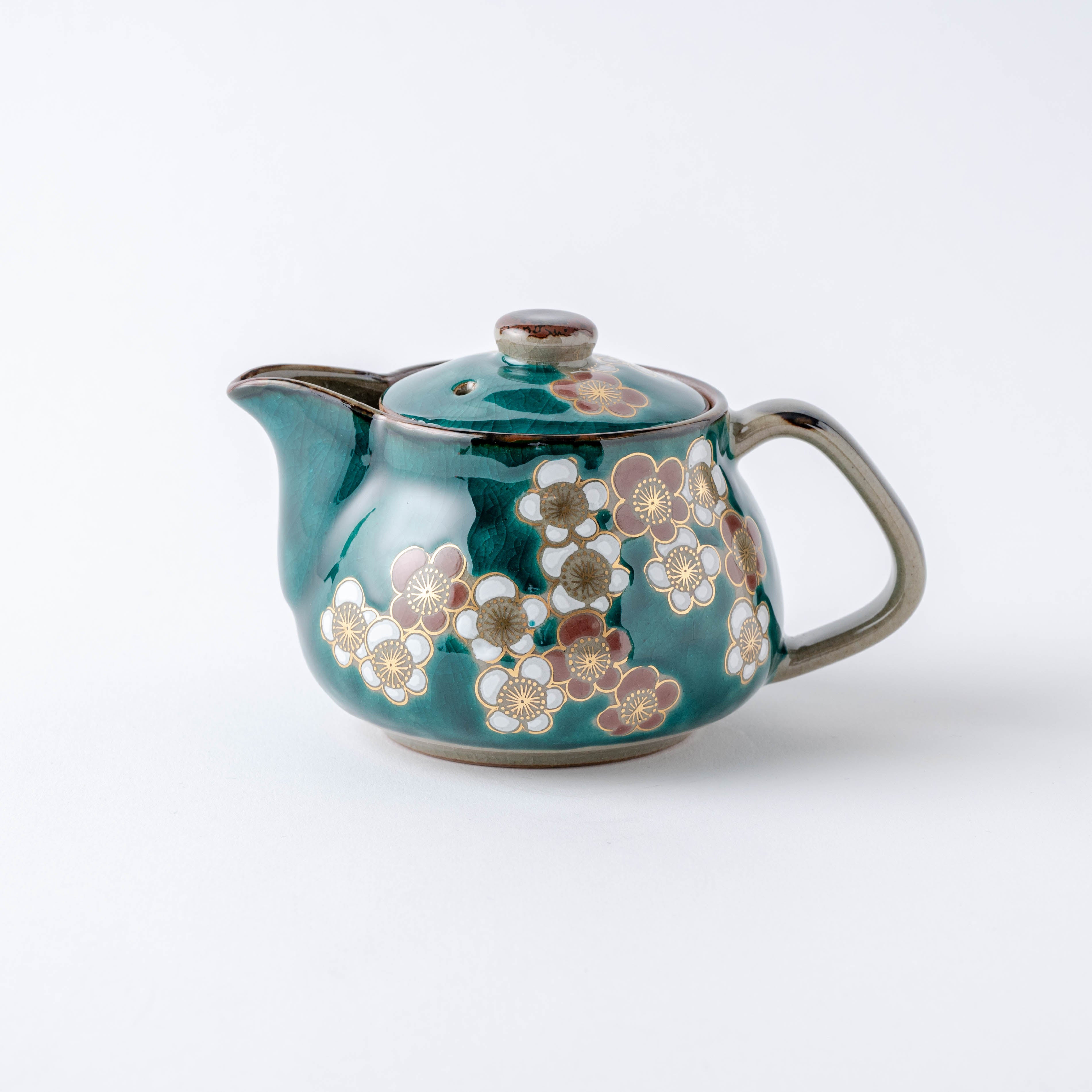 Emerald Green Plum Blossom Teapot