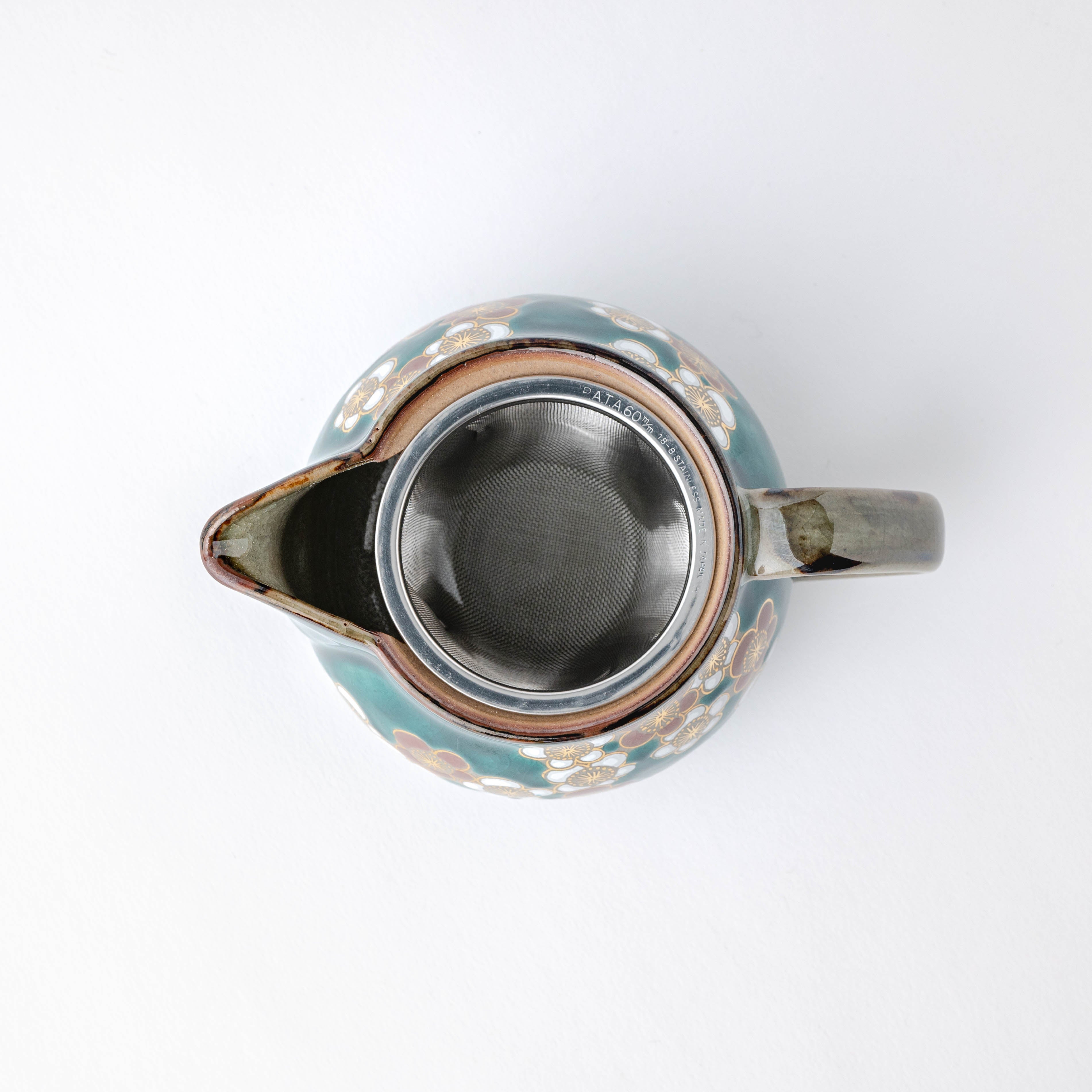 Emerald Green Plum Blossom Teapot