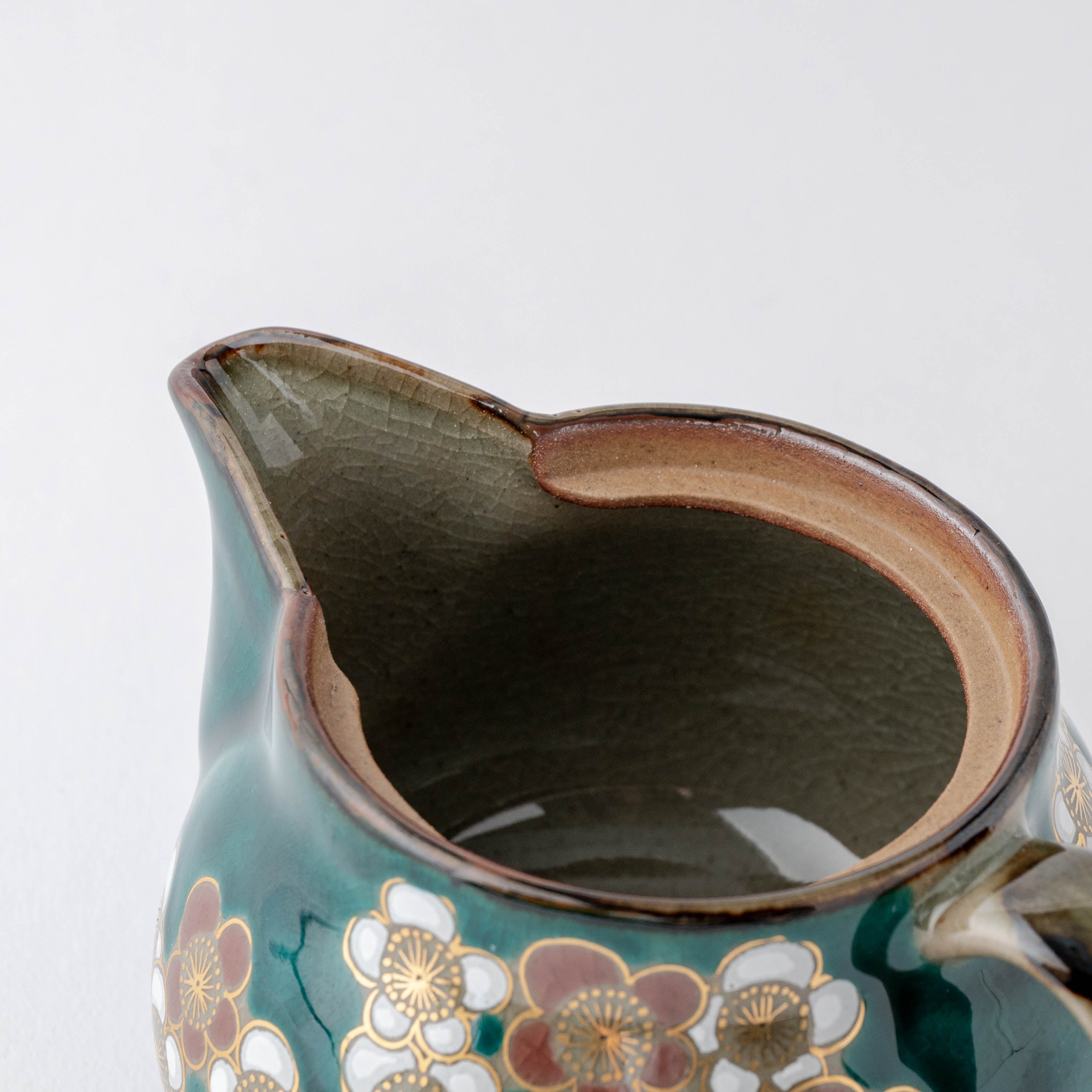 Emerald Green Plum Blossom Teapot