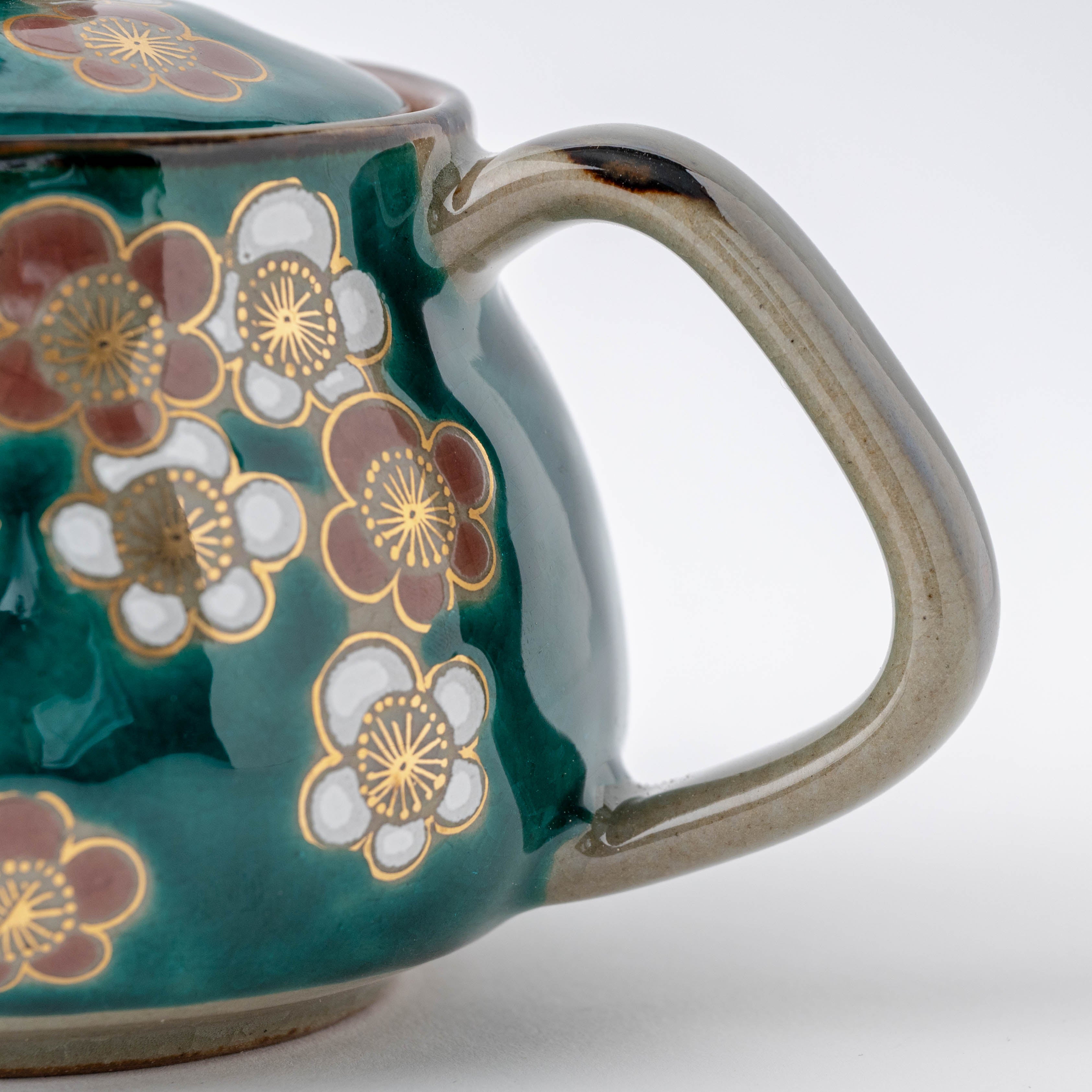 Emerald Green Plum Blossom Teapot
