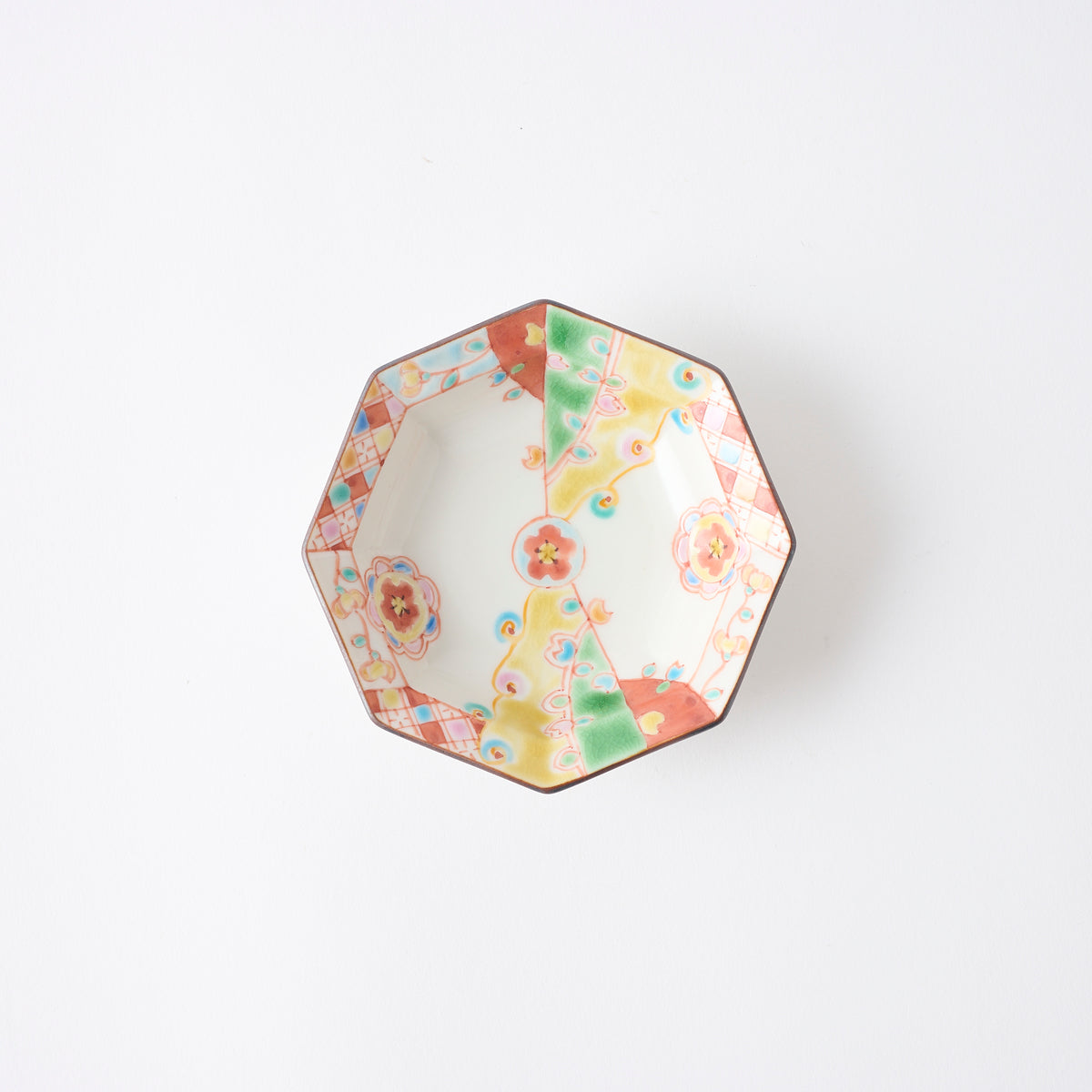 Floral Brocade Octagonal Sauce Plate