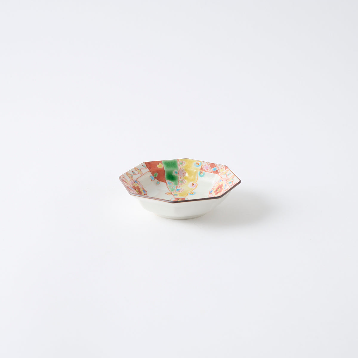 Floral Brocade Octagonal Sauce Plate