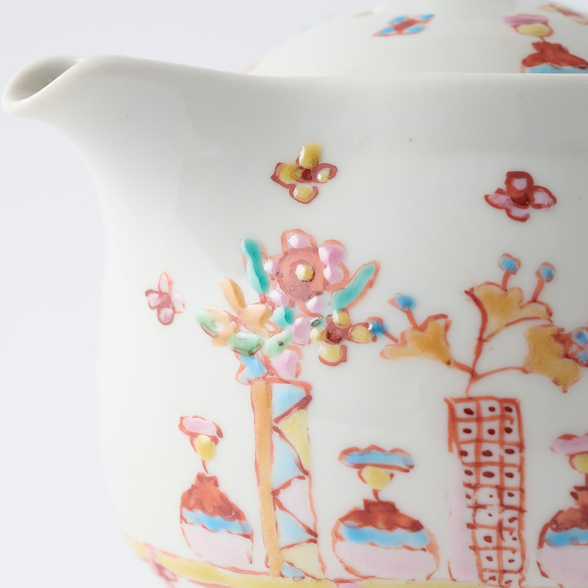 Flowers in Vases Japanese Teapot