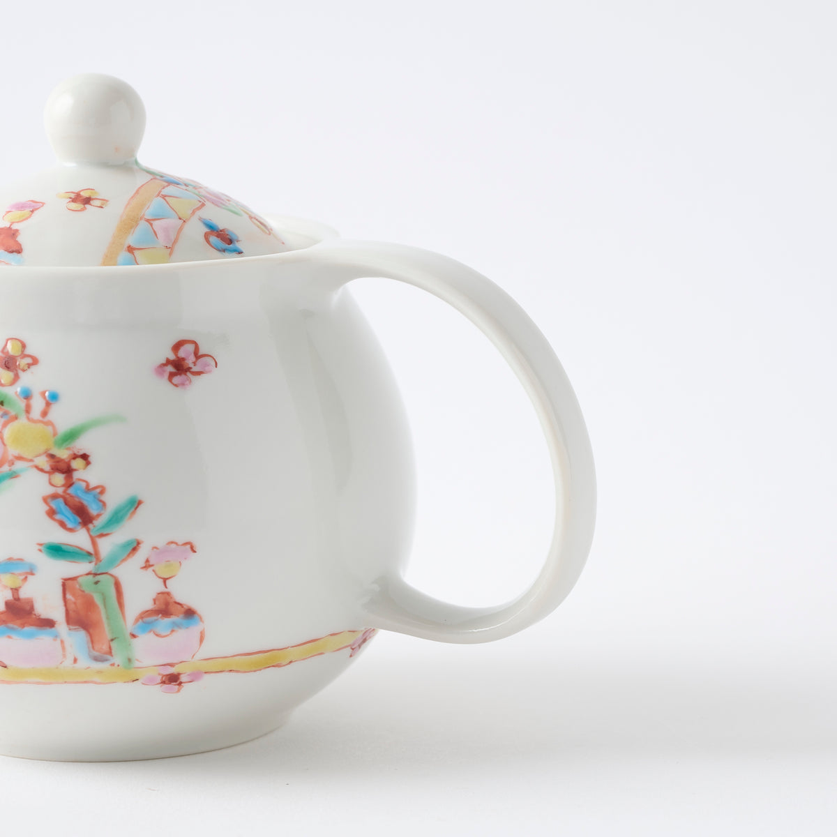 Flowers in Vases Japanese Teapot