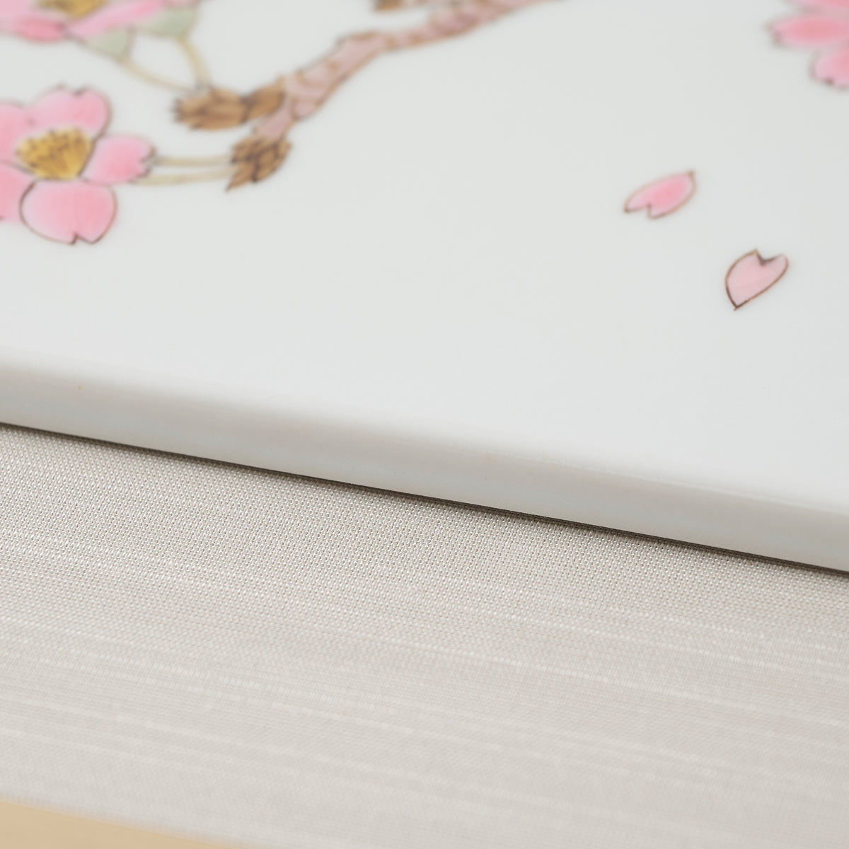 Kingfisher and Sakura Porcelain Plaque