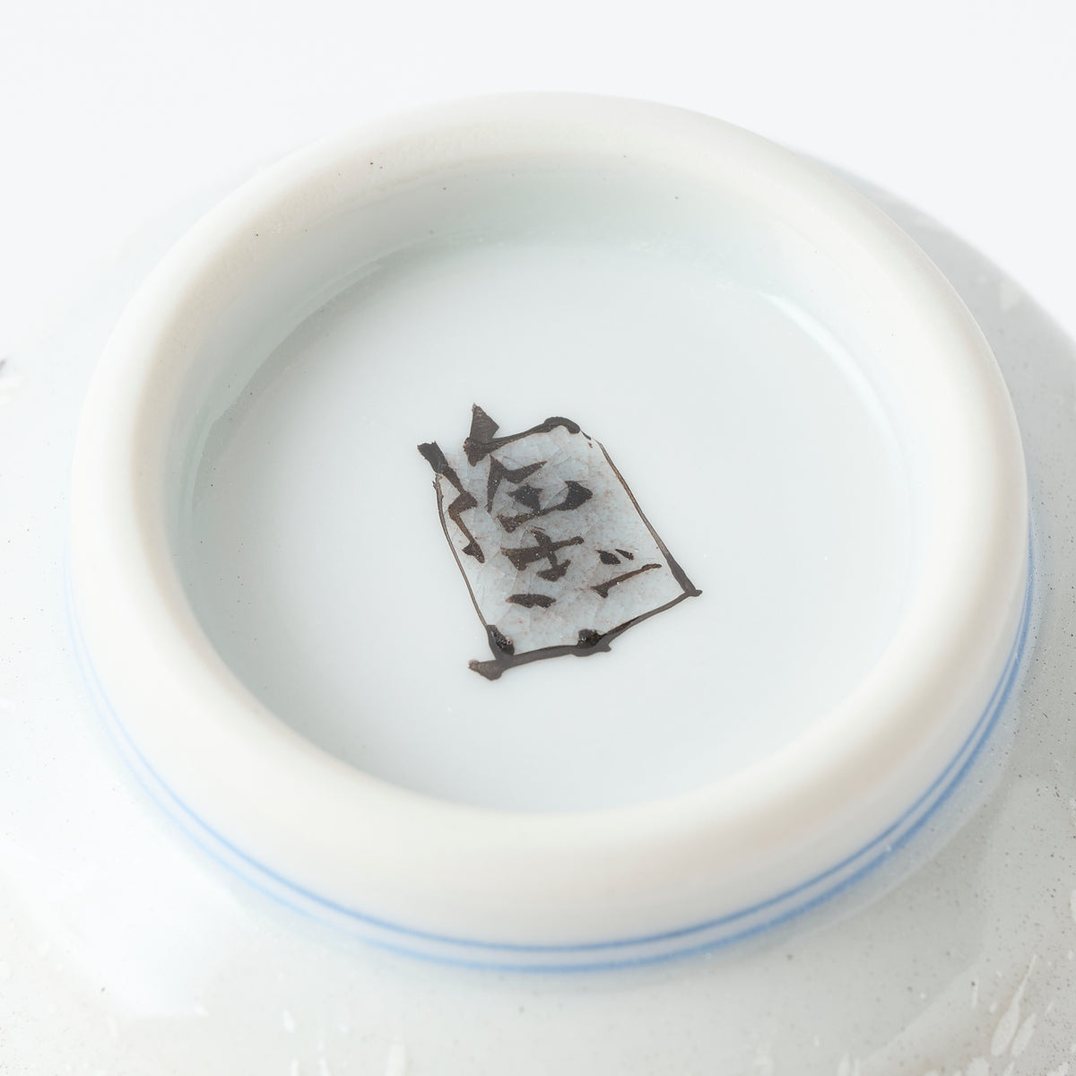 Sparrow in the Snow Japanese Yunomi Teacup