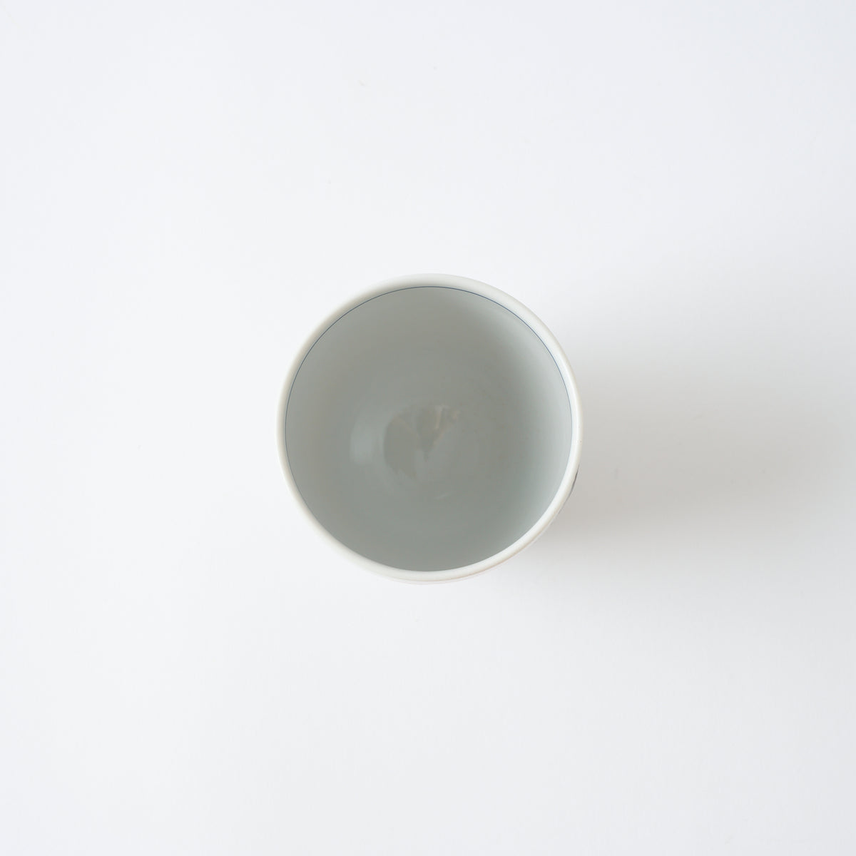 Sparrow in the Snow Japanese Yunomi Teacup
