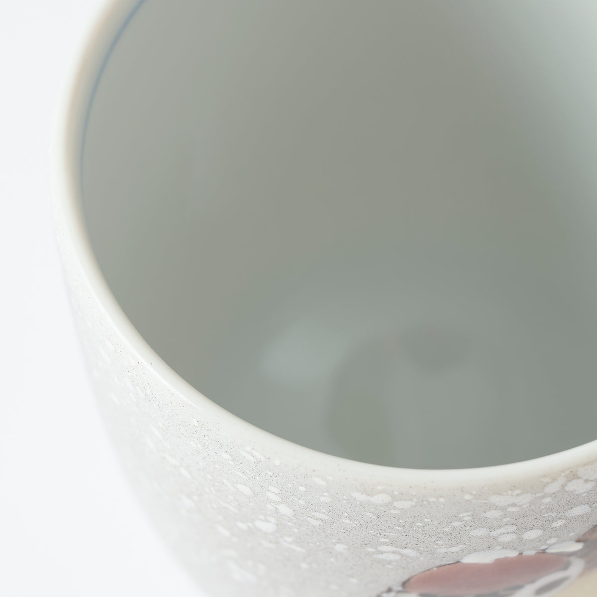 Sparrow in the Snow Japanese Yunomi Teacup