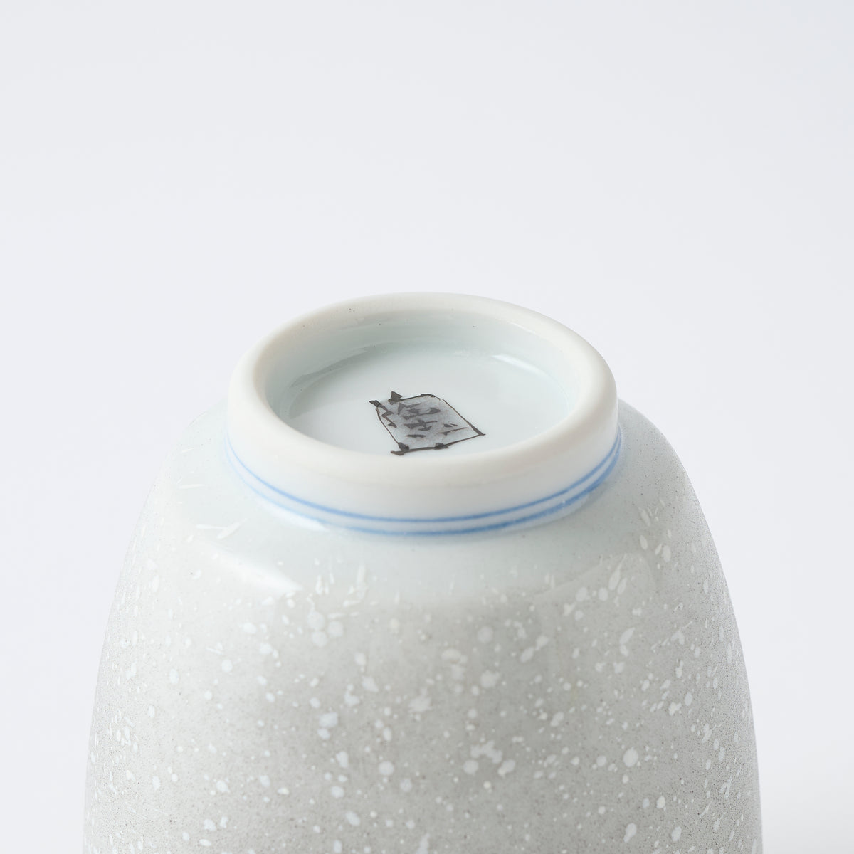 Sparrow in the Snow Japanese Yunomi Teacup