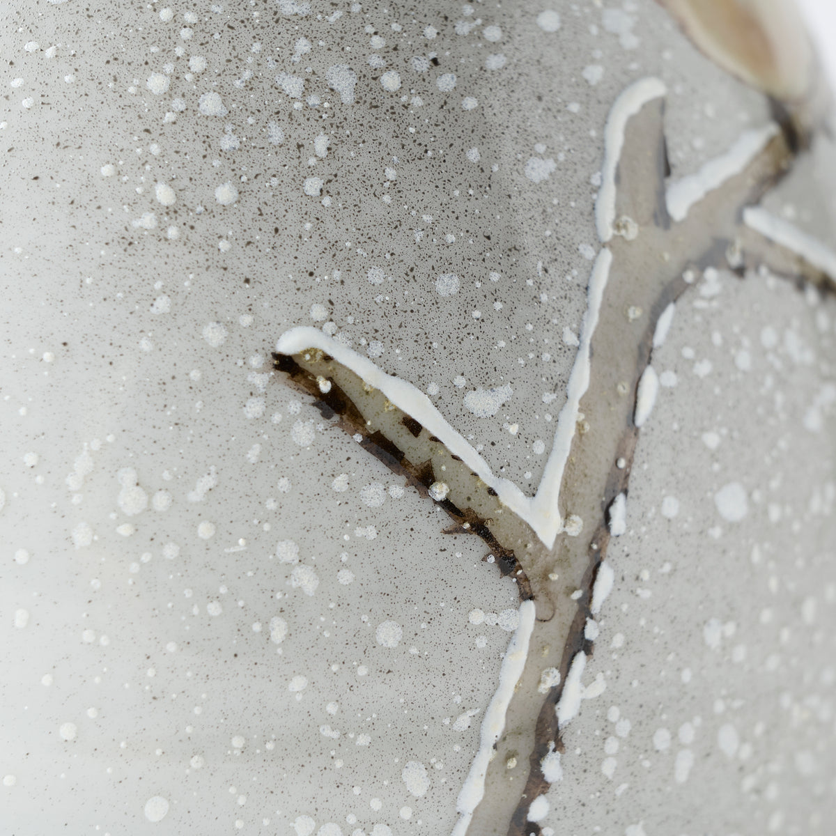 Twin Sparrows in the Snow Japanese Flower Vase