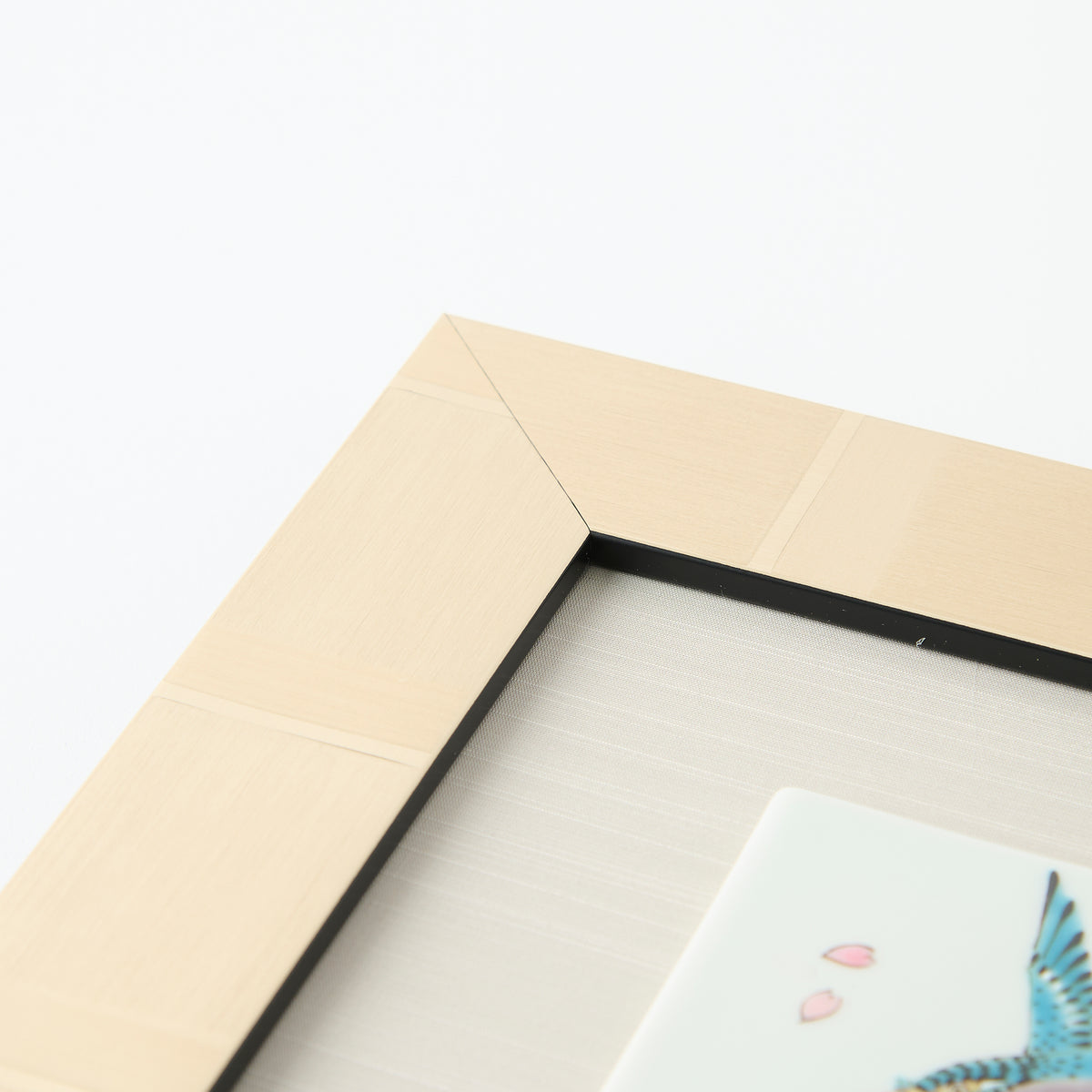 Kingfisher and Sakura Porcelain Plaque