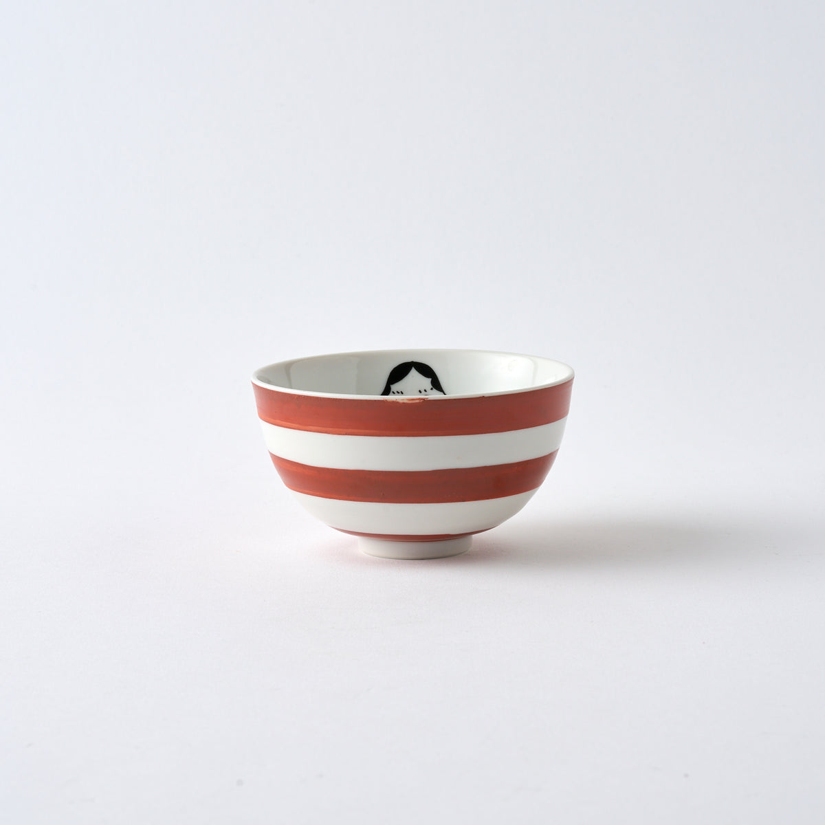 Okame and Hyottoko Rice Bowl Pair