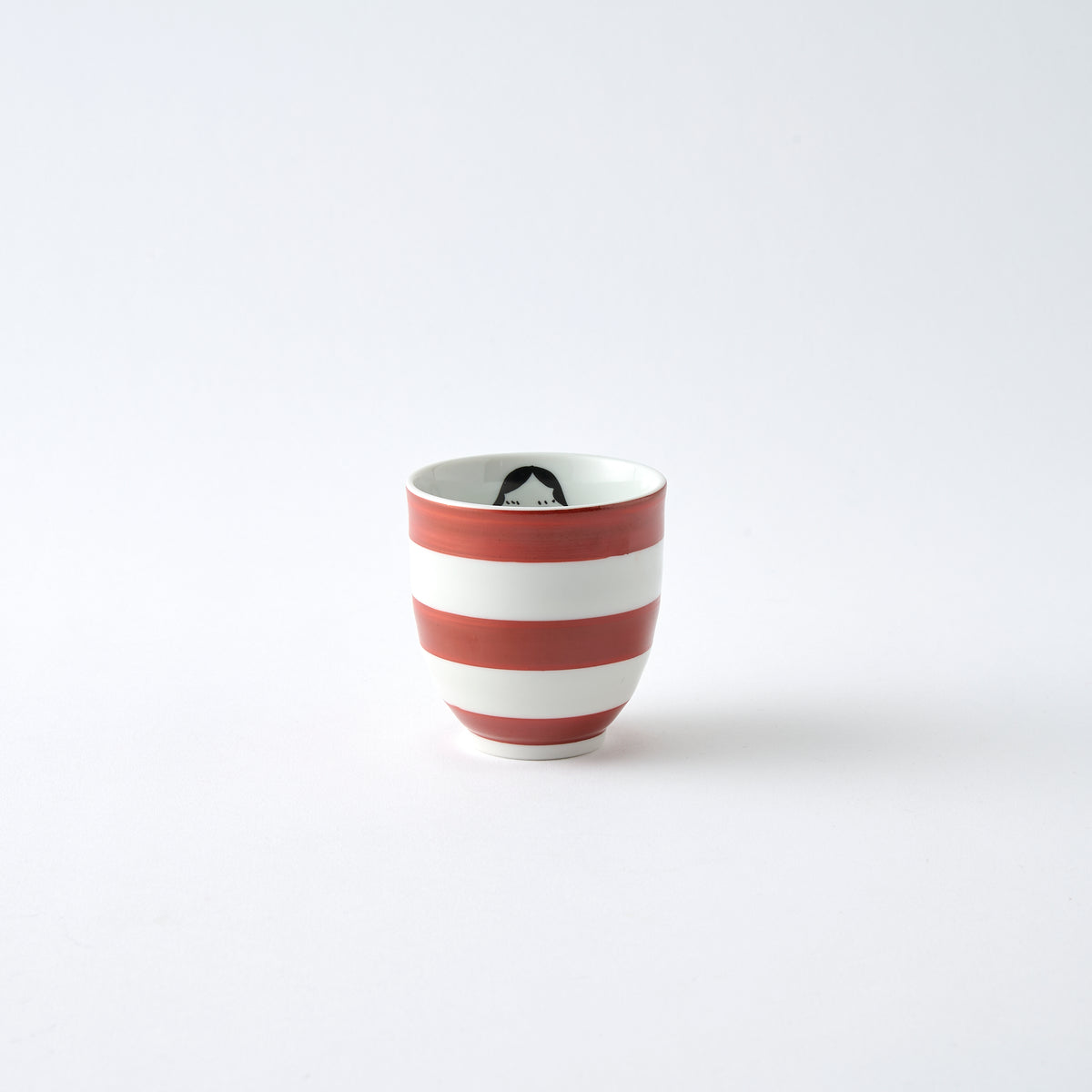Okame and Hyottoko Japanese Yunomi Teacup Pair