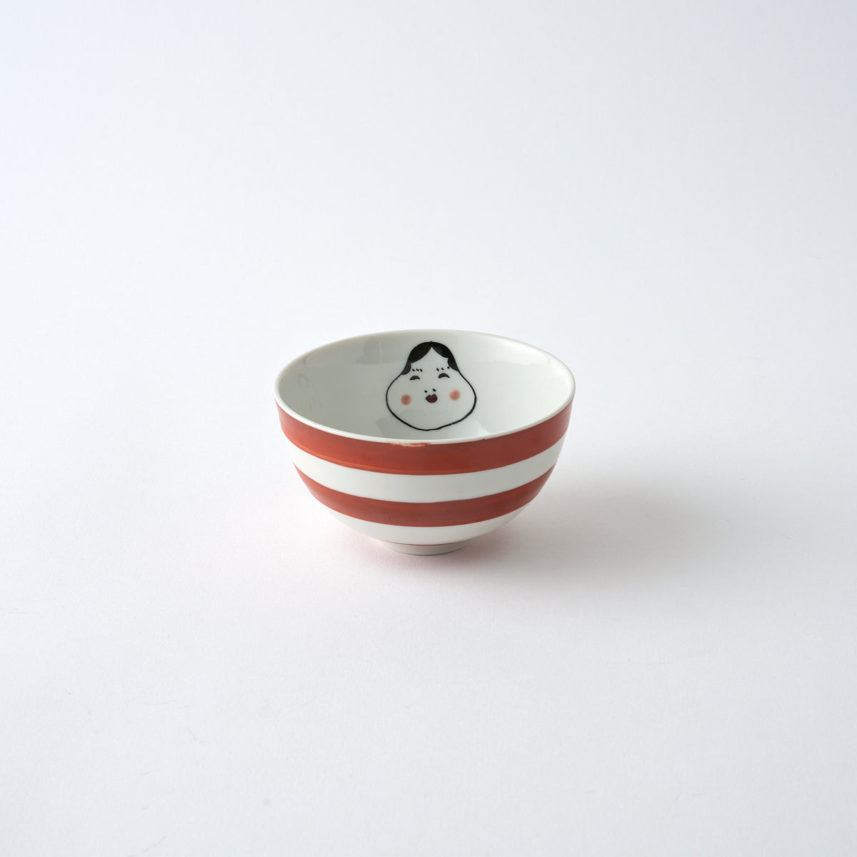 Okame and Hyottoko Rice Bowl Pair