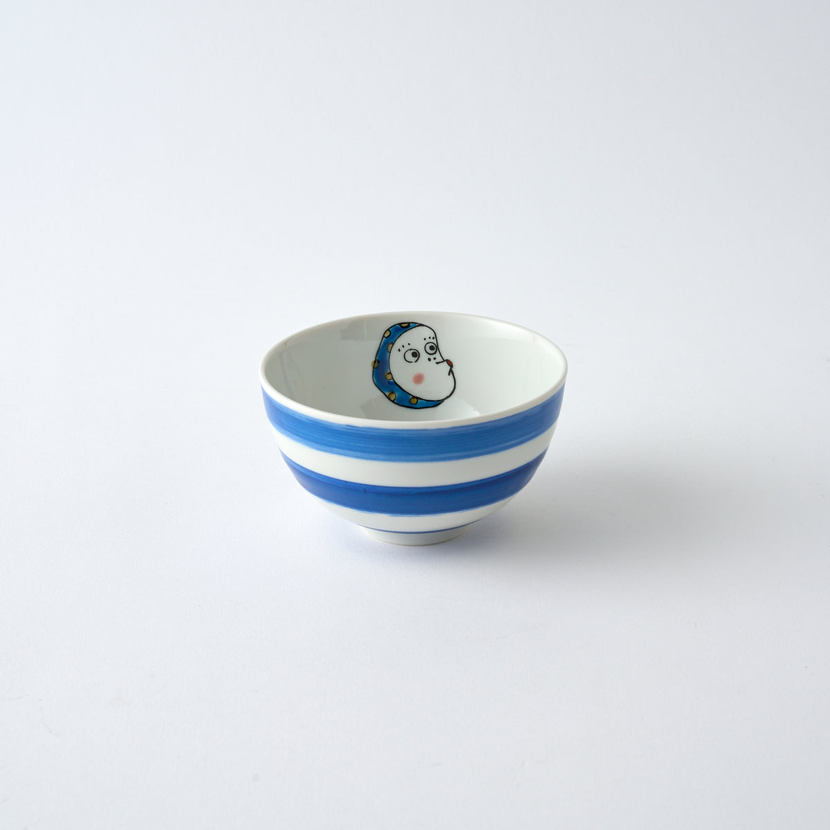 Okame and Hyottoko Rice Bowl Pair
