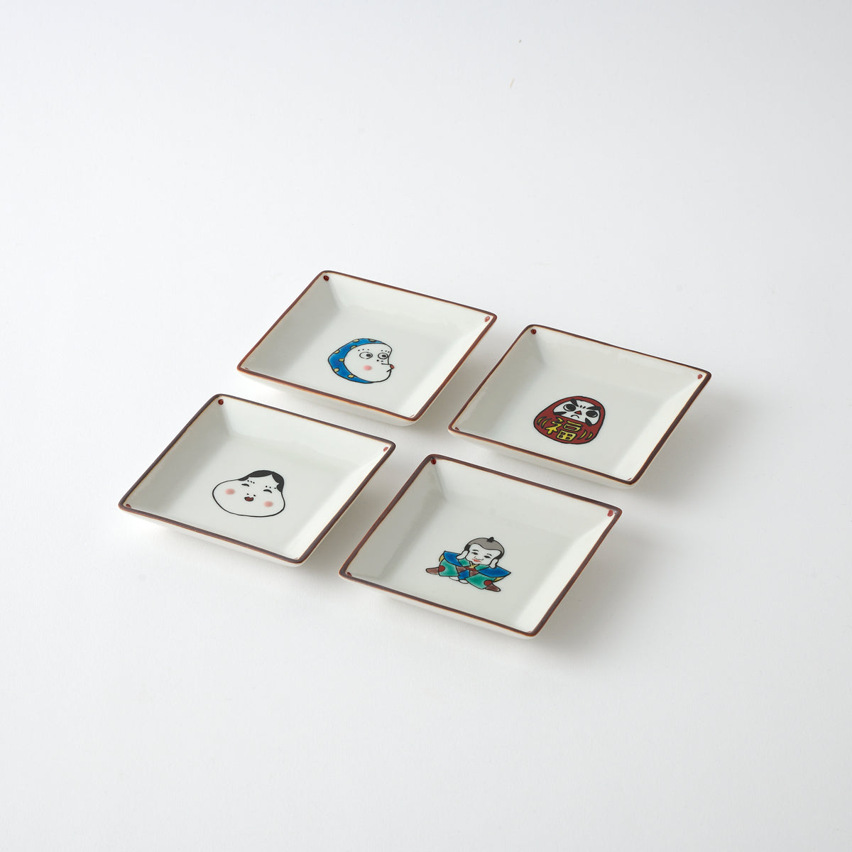 Lucky Faces Square Sauce Plate