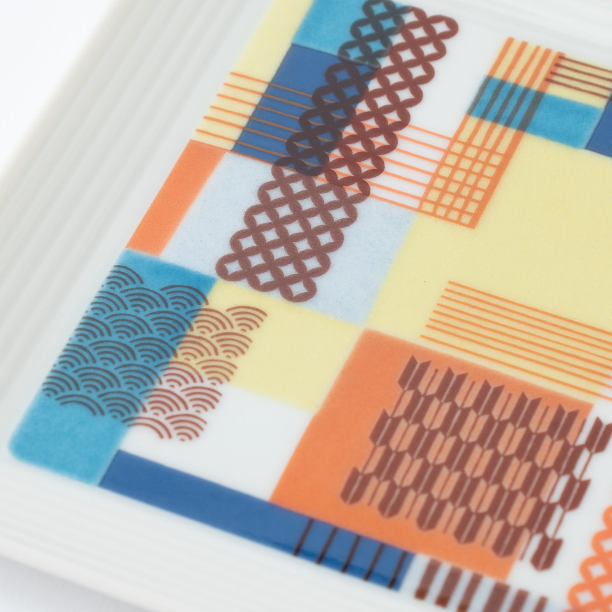 Geometric Patchwork Side Plate 5.5 in