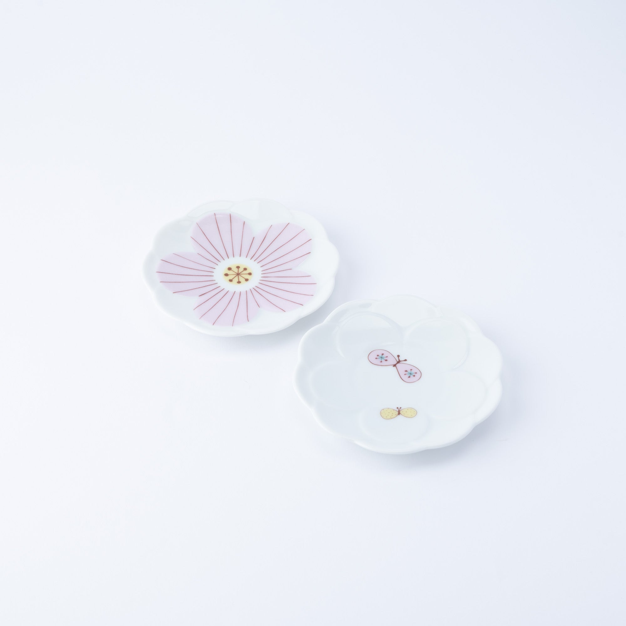 Butterfly & Flower Sauce Plate Set
