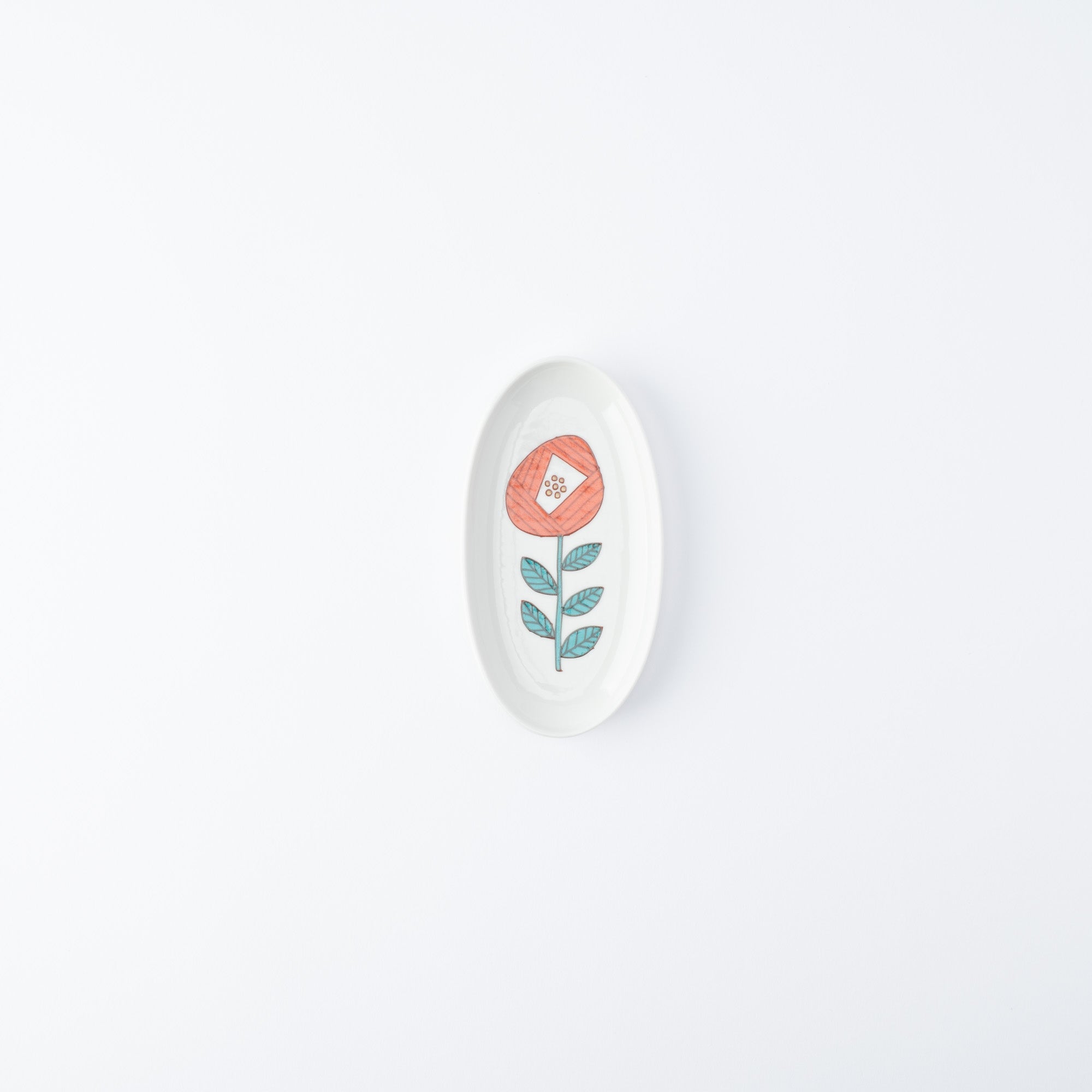 Single Bloom Oval Side Plate