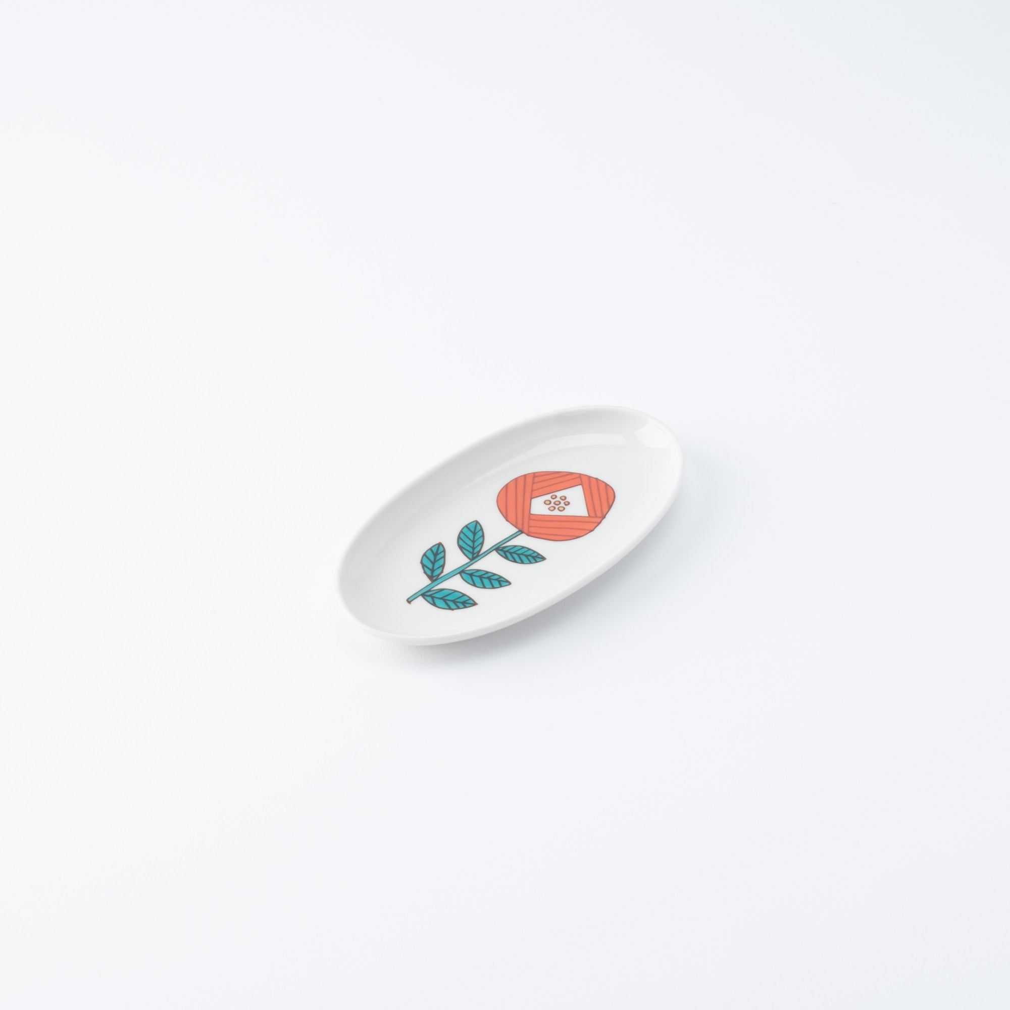 Single Bloom Oval Side Plate