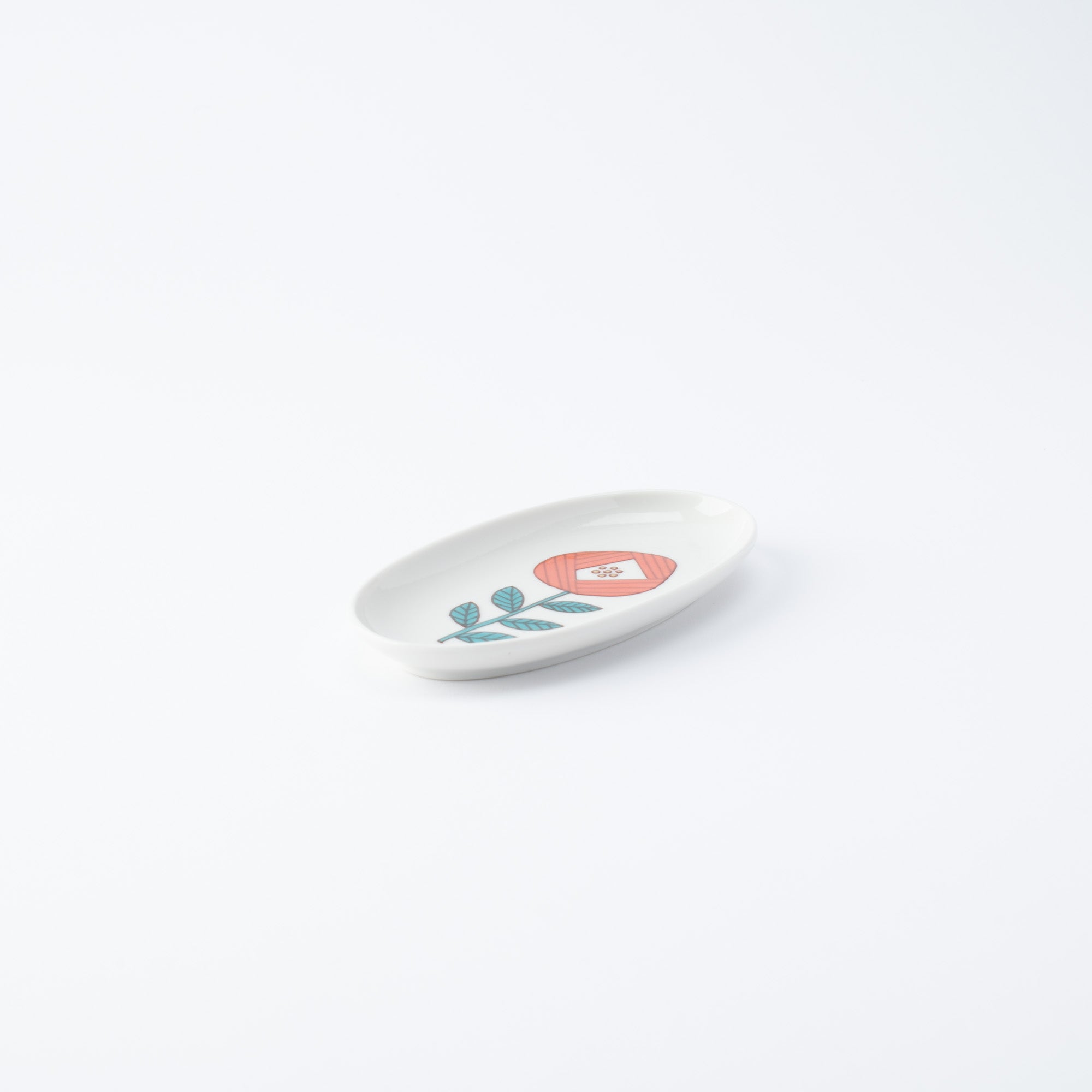 Single Bloom Oval Side Plate