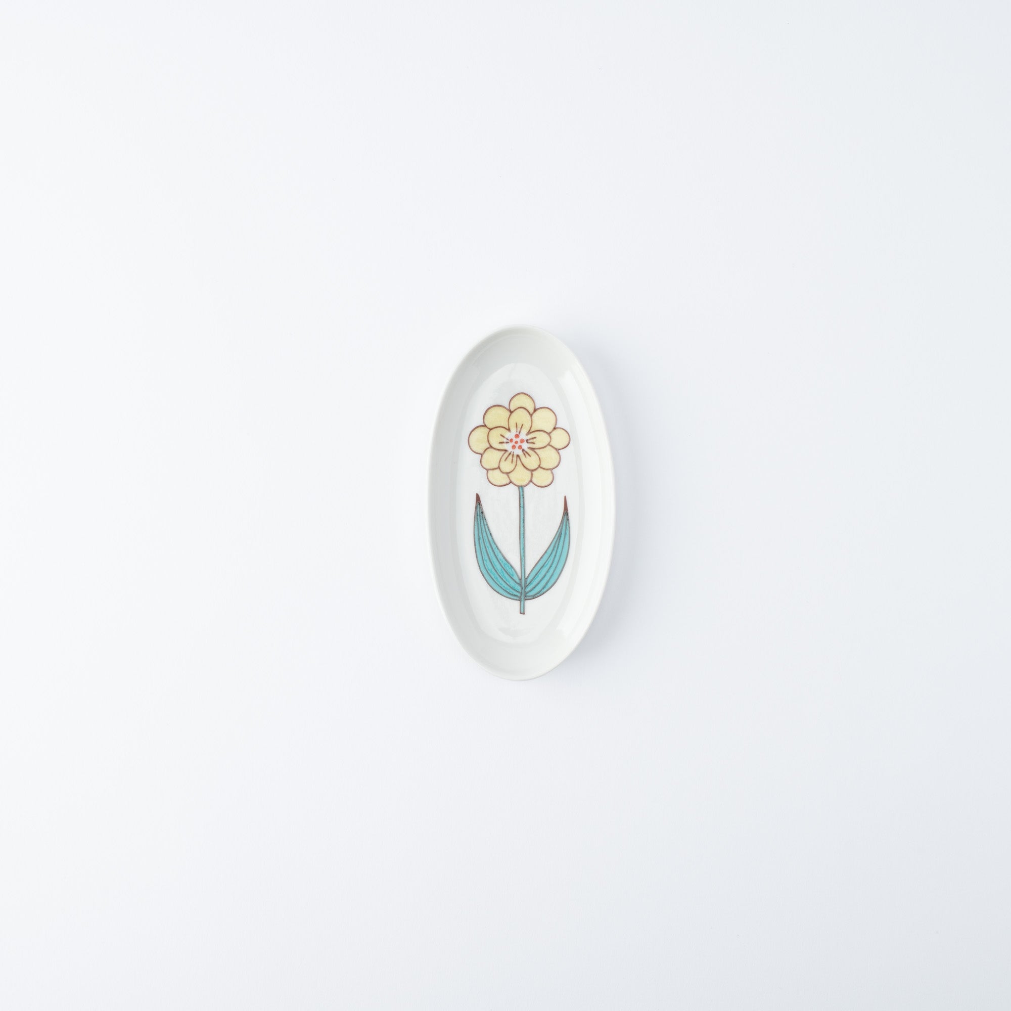 Single Bloom Oval Side Plate