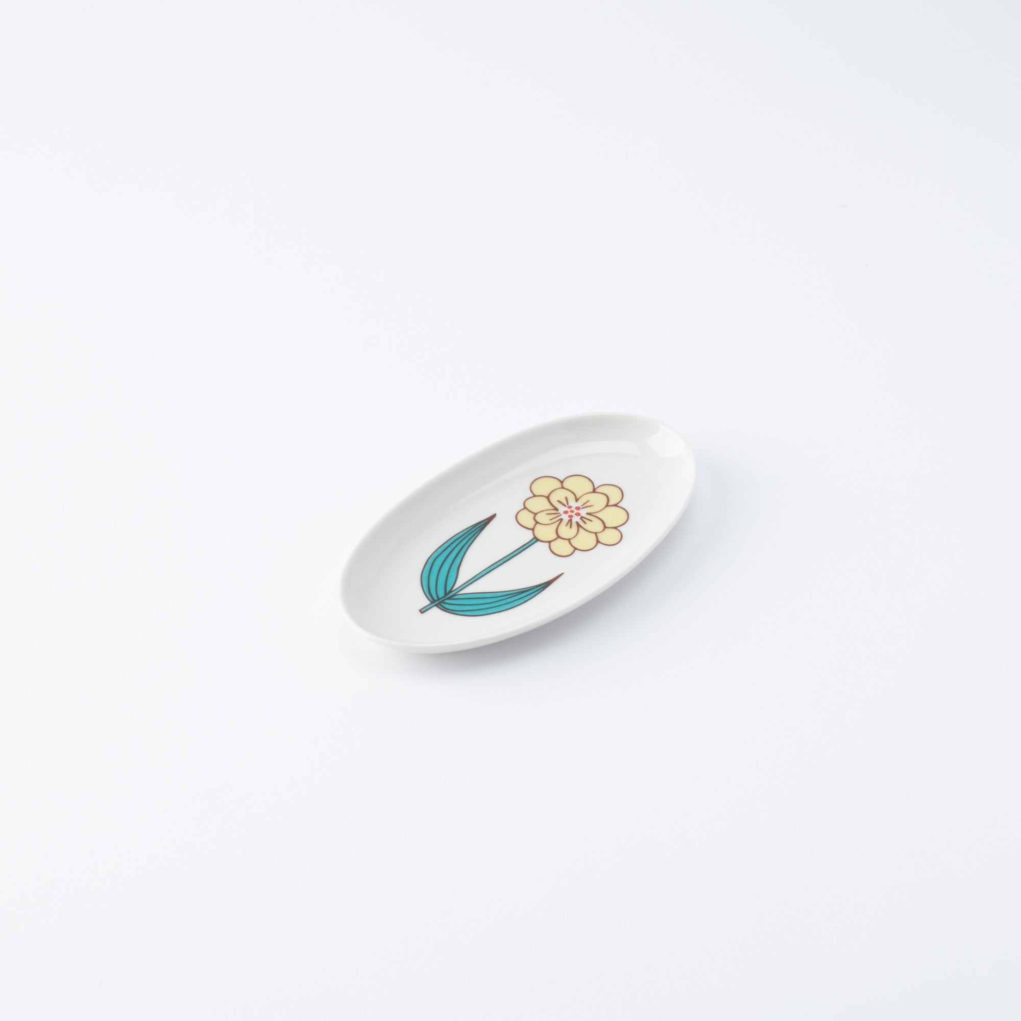 Single Bloom Oval Side Plate