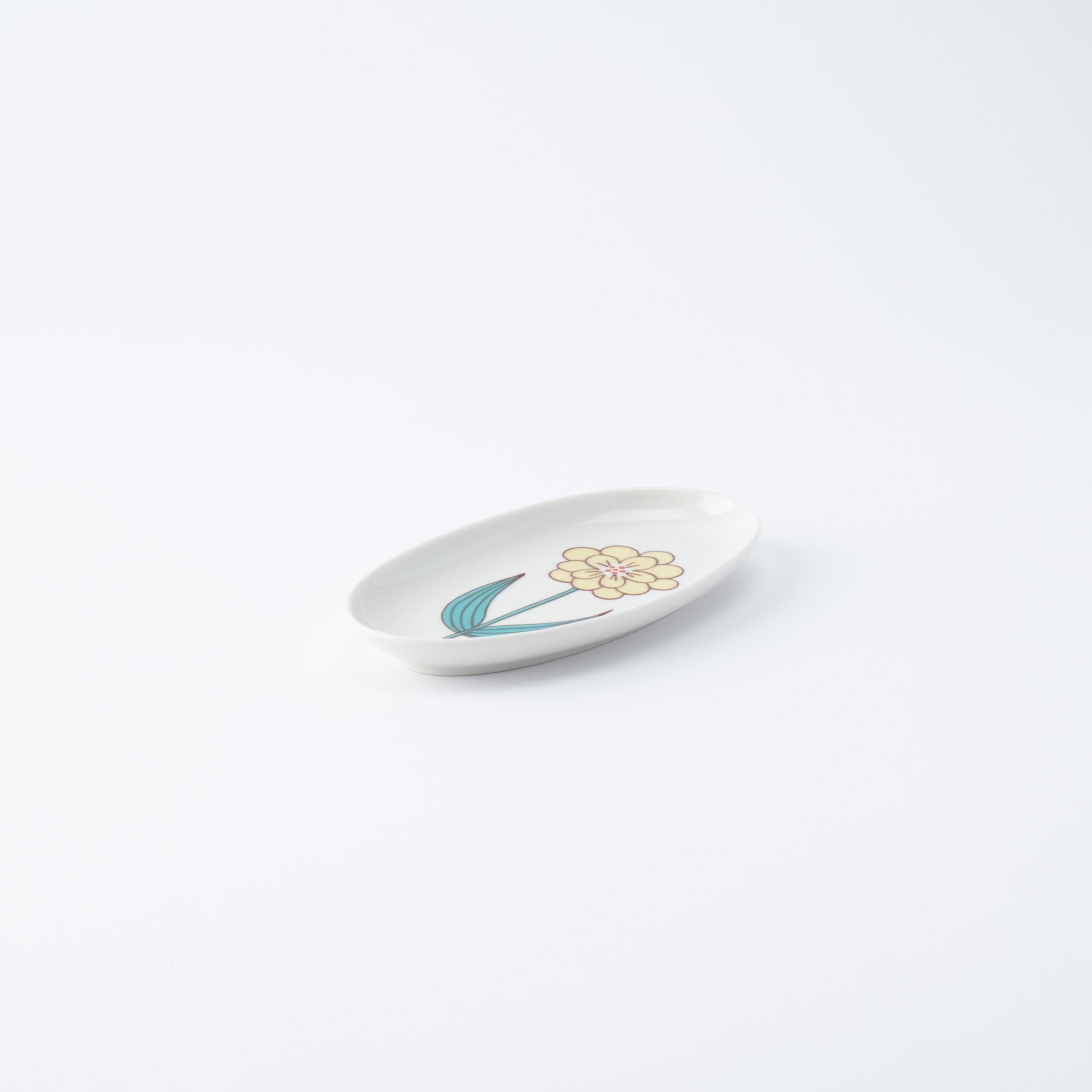 Single Bloom Oval Side Plate