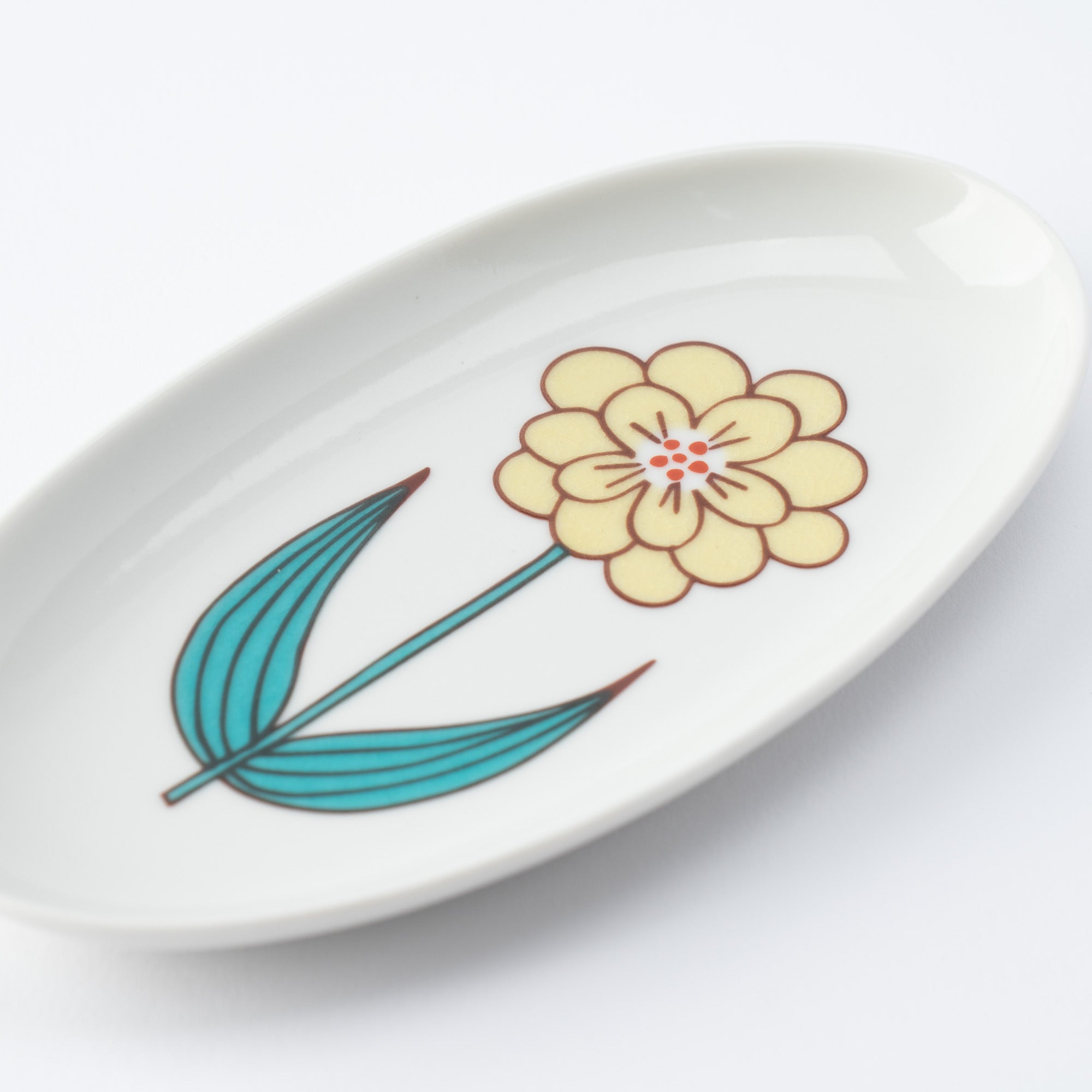 Single Bloom Oval Side Plate