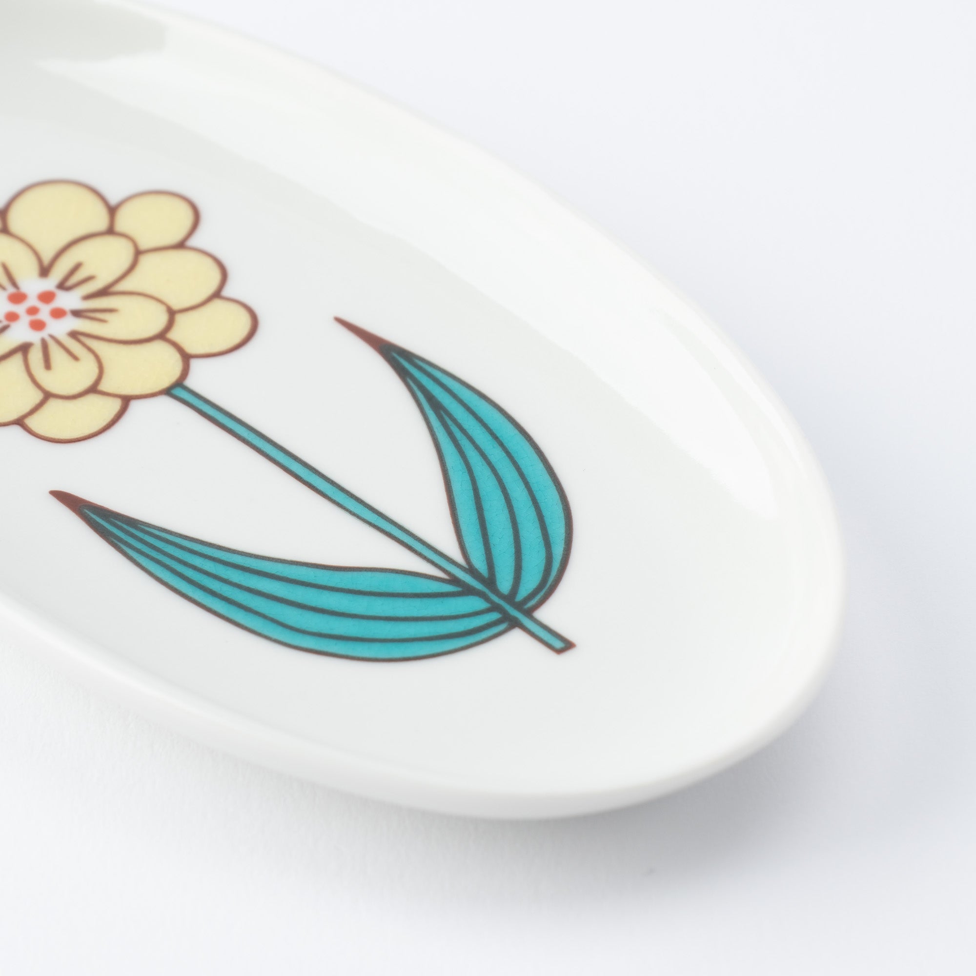 Single Bloom Oval Side Plate