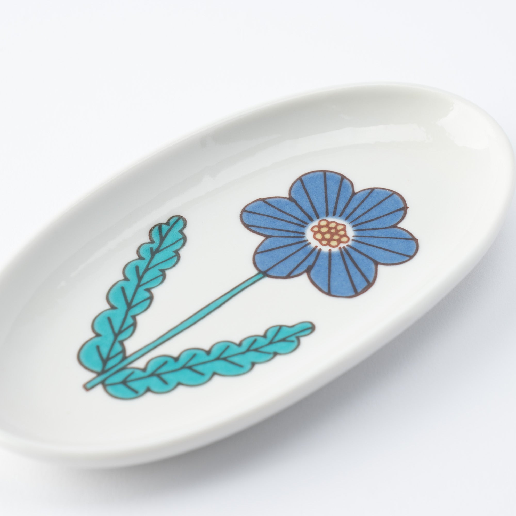 Single Bloom Oval Side Plate