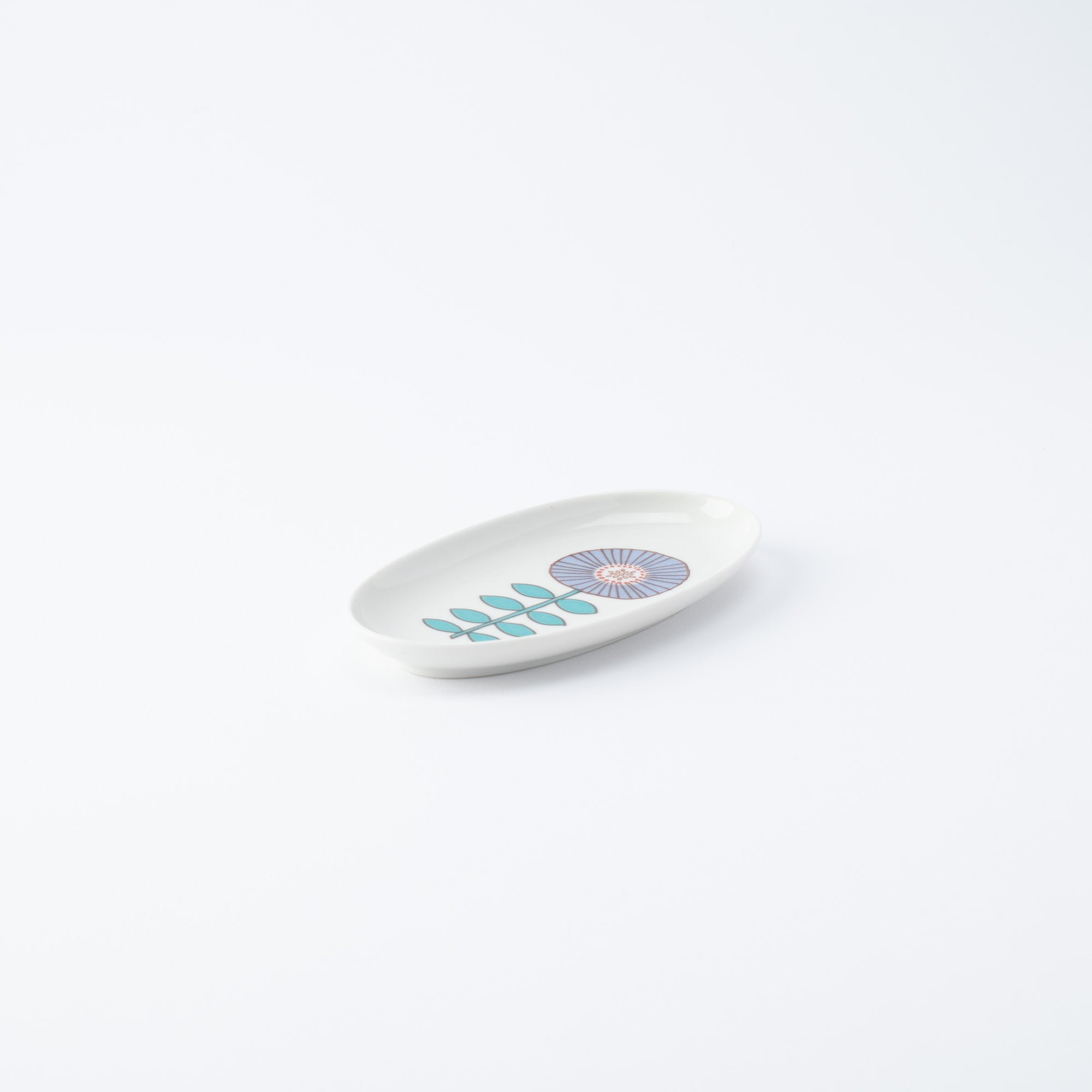Single Bloom Oval Side Plate