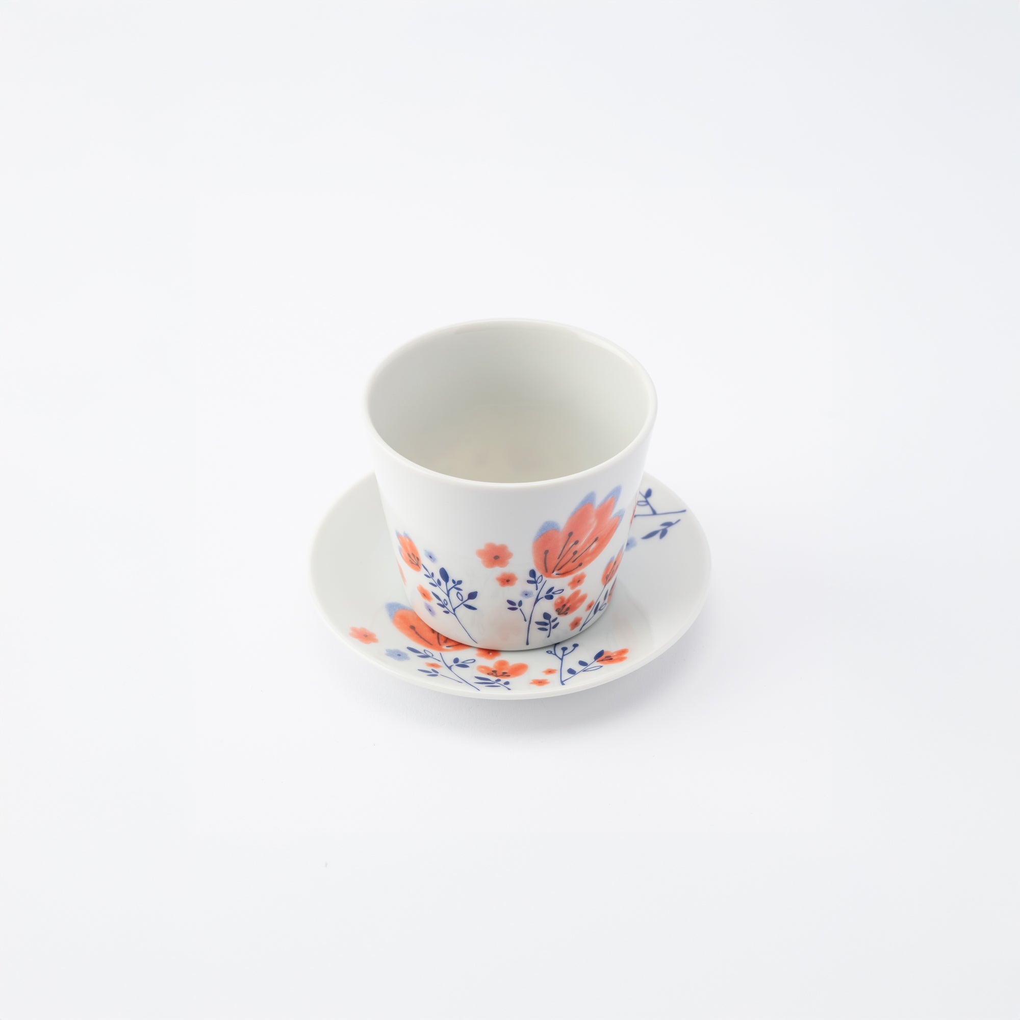 Spring Flowers Japanese Cup & Saucer