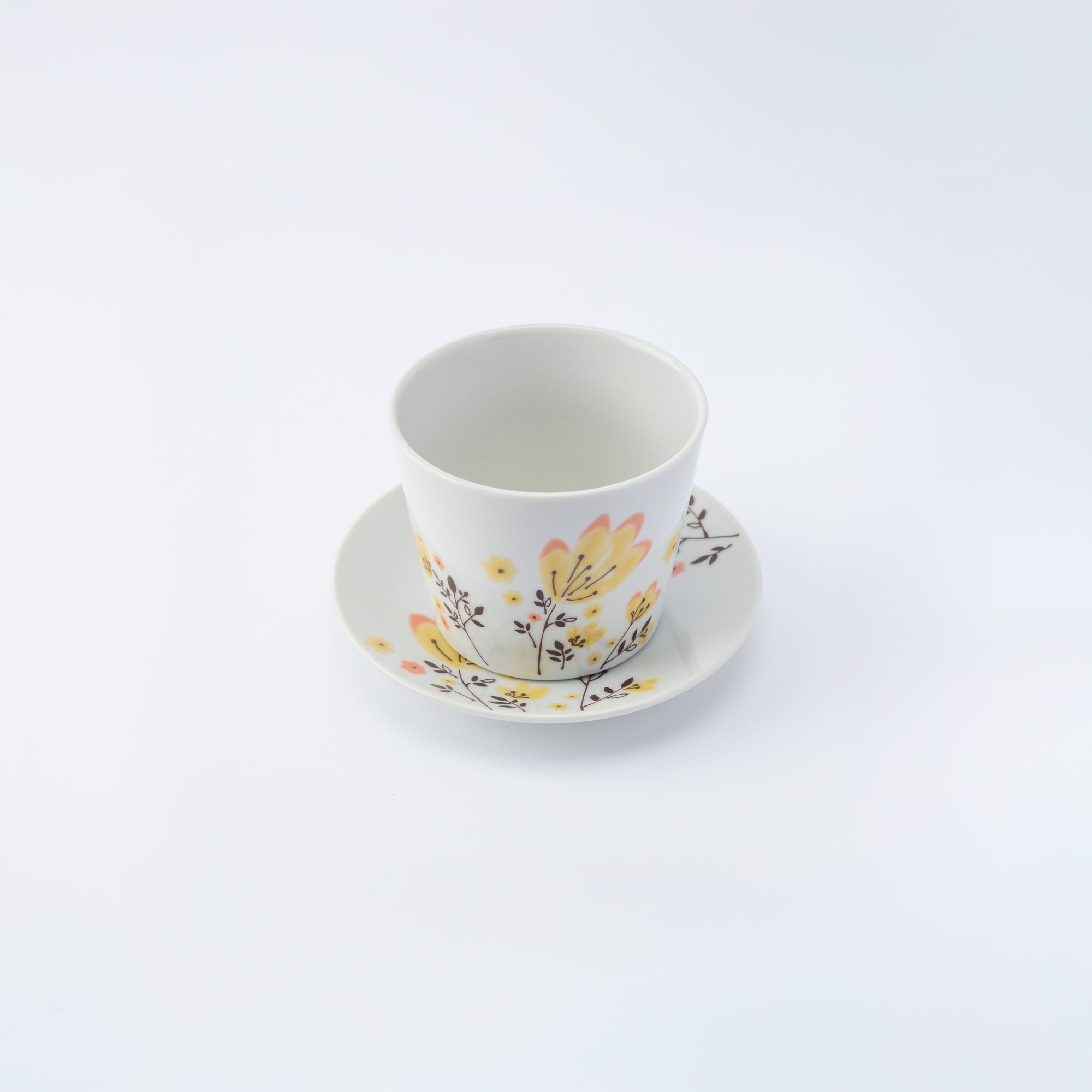 Spring Flowers Japanese Cup & Saucer