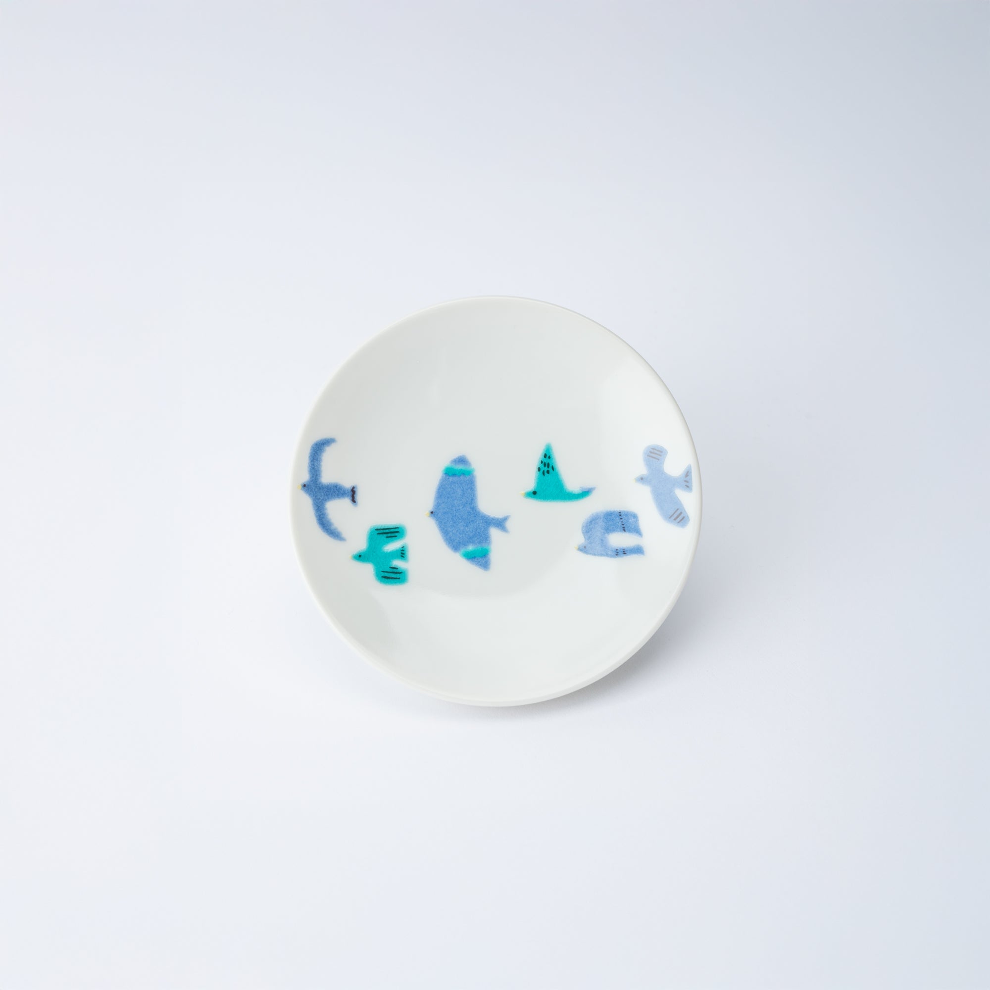 Playful Blue Japanese Cup & Saucer