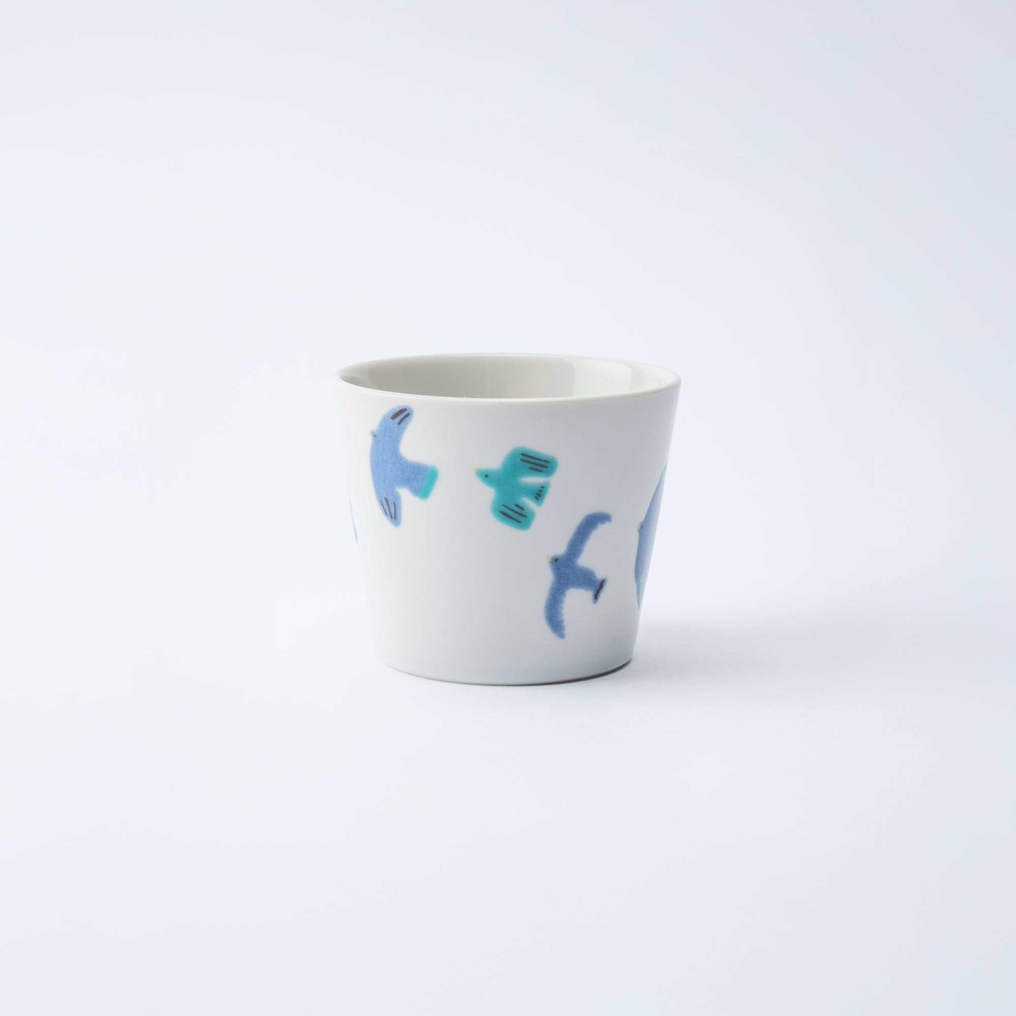 Playful Blue Japanese Teacup