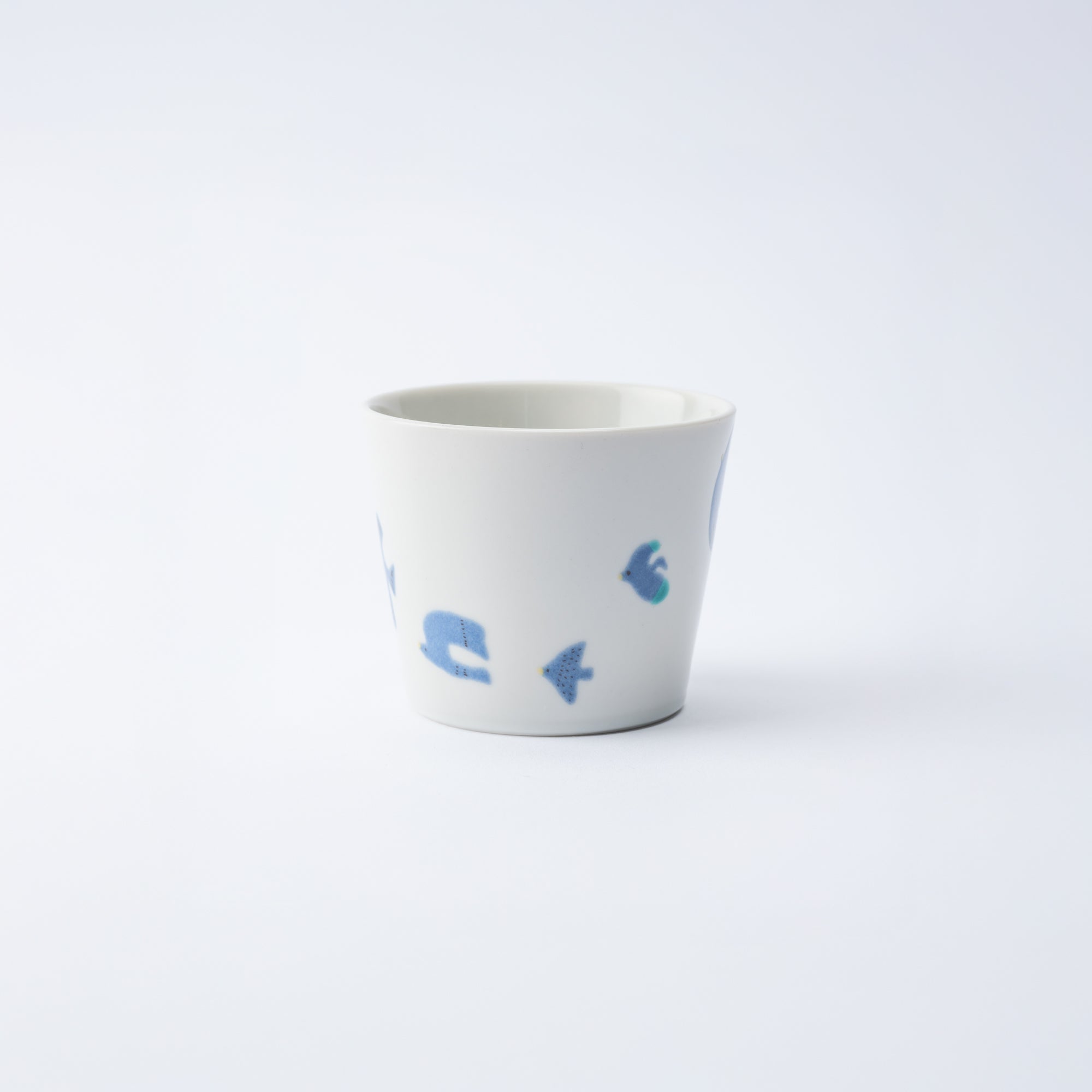 Playful Blue Japanese Teacup